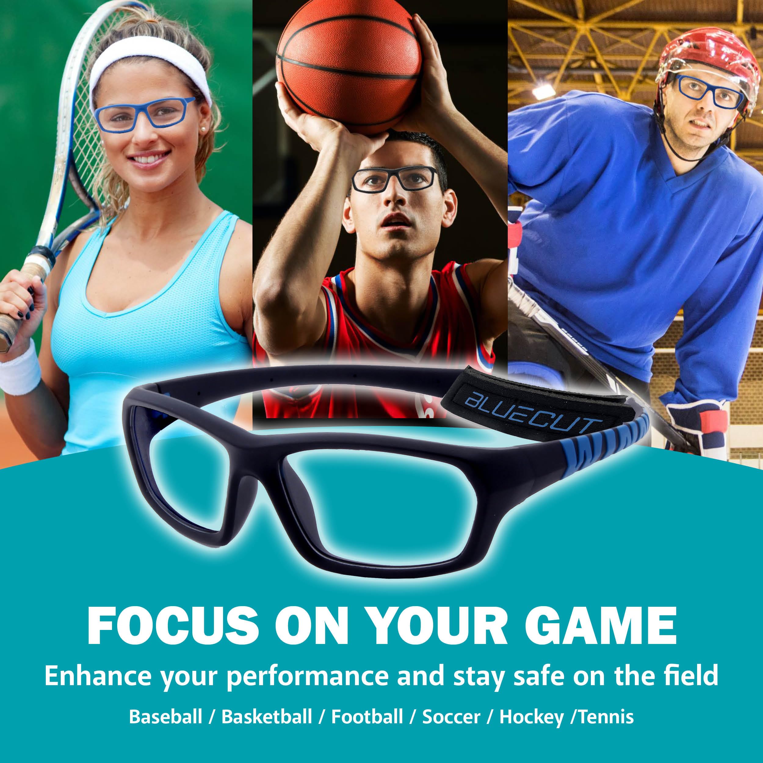 BLUE CUT Sports Safety Goggles - Anti-Fog Protective Eyewear for Basketball, Pickleball & Outdoor Activities | UV Protection & Impact Resistant for Sports Enthusiasts