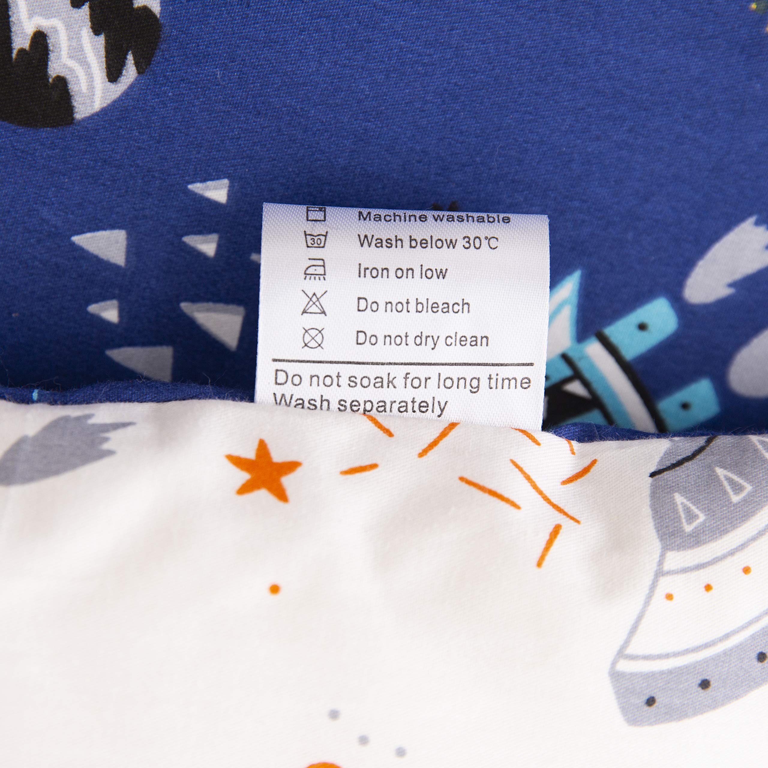 Brandream 2-Pack Baby Boys Crib Sheet Sets - 100% Cotton Fitted Crib Sheets with Outer Space, Rocket & Planet Galaxy Theme (Navy/White) for Newborn & Infant - Soft, Breathable Nursery Bedding for Safe Sleep & Nursery Decor