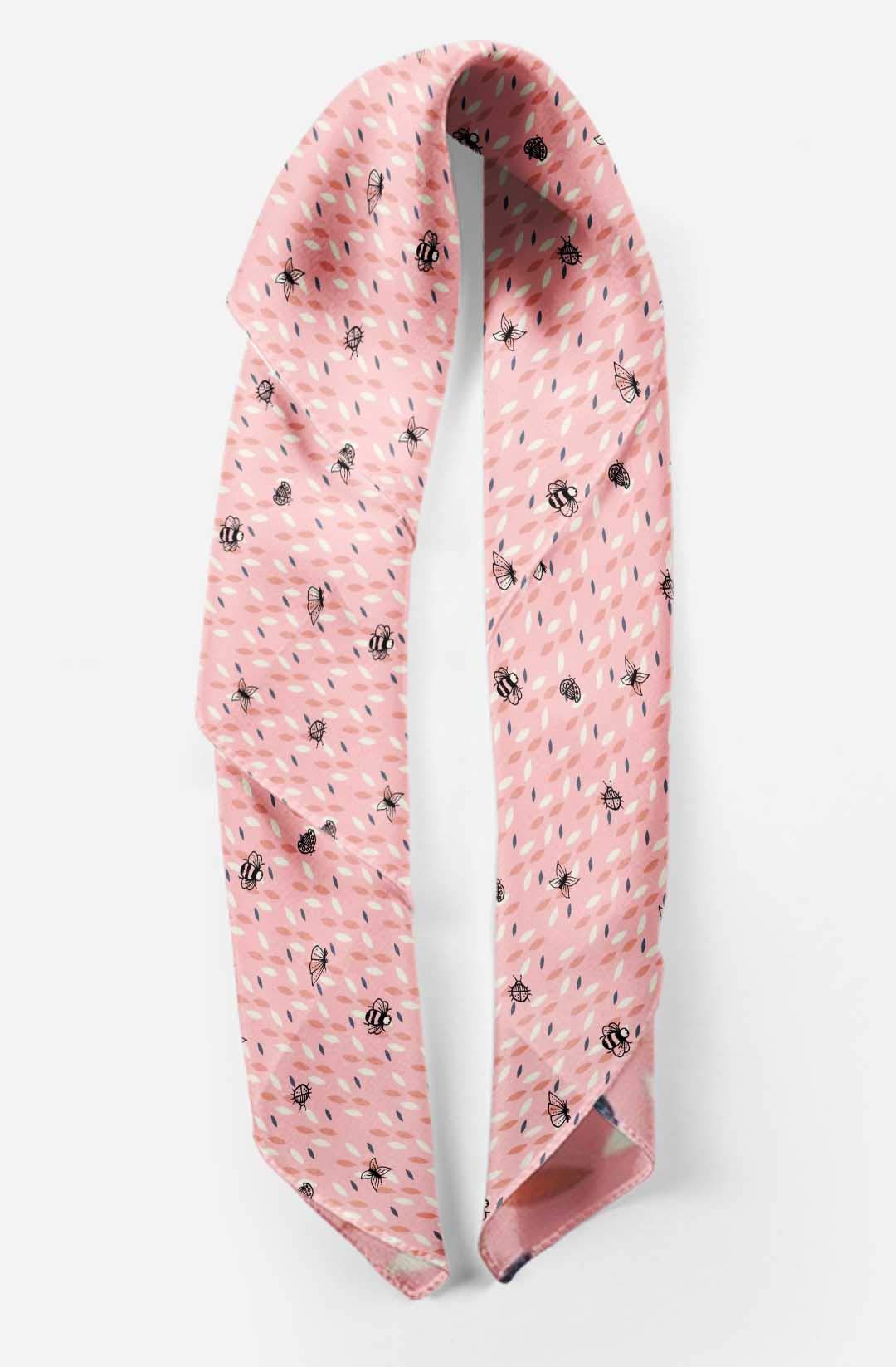 Bimba Printed Pure Silk Scarf - Women's Fashion Hair Neck Head Bandana Wrap - Elegant & Lightweight for Daily Wear, Office, Travel & Special Occasions