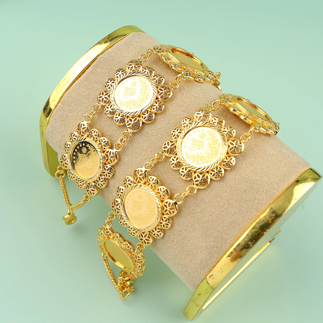 Golden Sun Bracelet for Women - 14K Gold Plated Boho Jewelry - Perfect for Summer, Beach & Festival Outfits