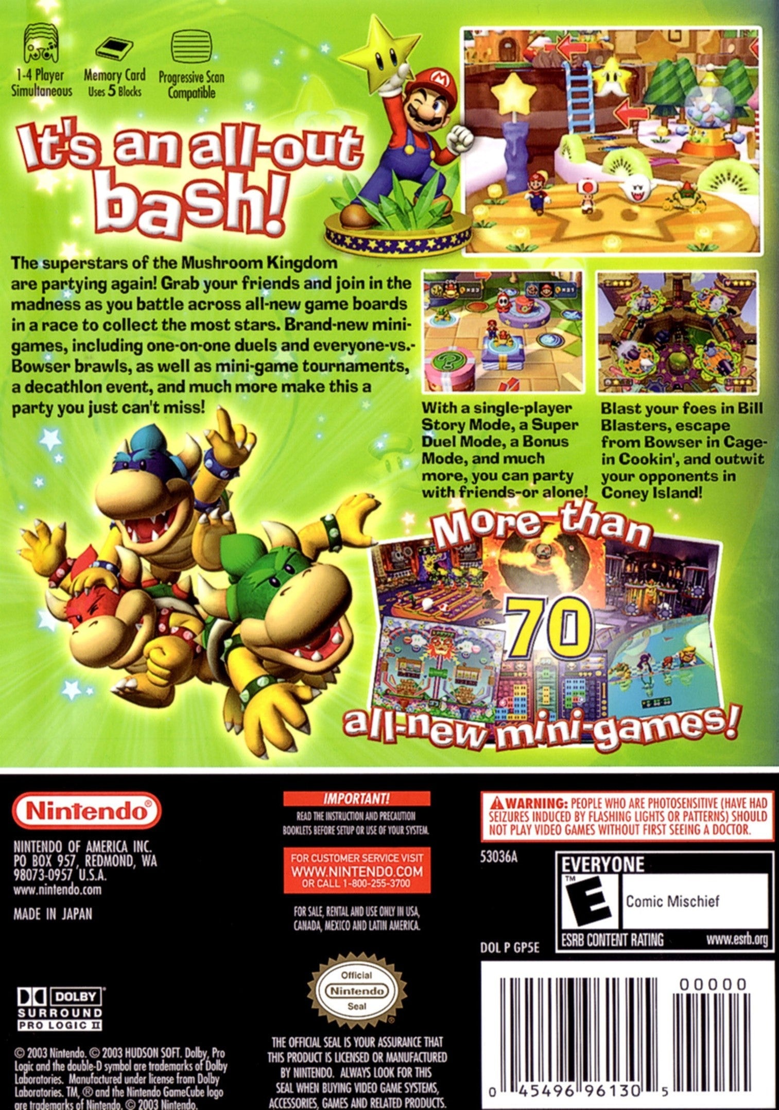 Used Mario Party 5 GameCube Video Game - Authentic Nintendo Game for GameCube Console - Perfect for Retro Gaming Nights and Collectors
