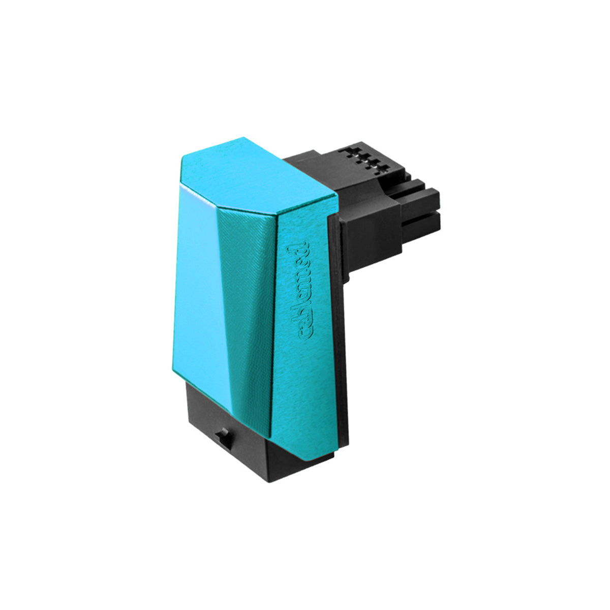 CableMod 12VHPWR 90 Degree Angled Adapter v1.1 - Variant B (Light Blue) | 180° PCIe Power Connector for NVIDIA RTX 4090/4080/4070 GPUs | Secure Cable Management for PC Gaming & Workstation Builds