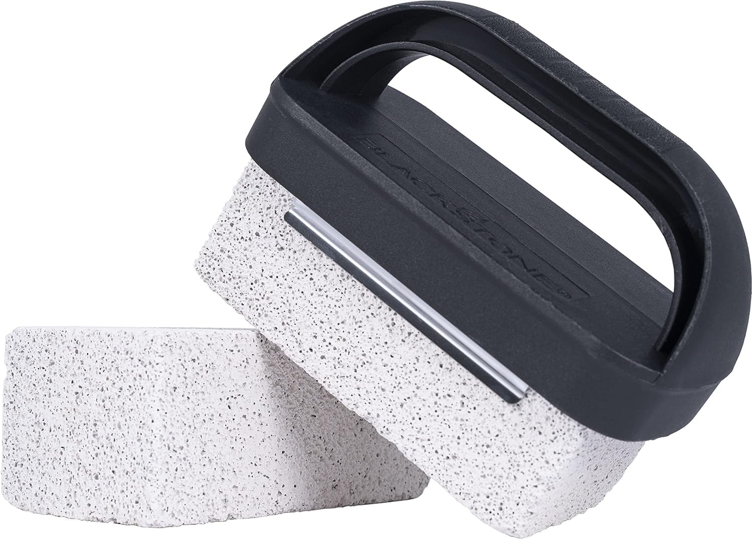Blackstone 5463 8-Piece BBQ Grill Cleaning Kit - Stainless Steel Griddle Scraper, 3 Scouring Pads, 2 Pumice Stones with Handle (Black/Orange/Silver) for Indoor & Outdoor Flat Top Grills - Perfect for Backyard BBQs, Camping, and Outdoor Cooking