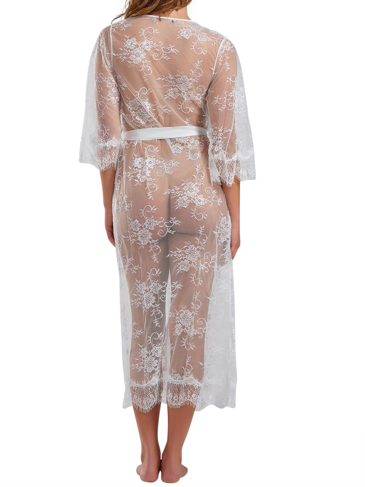 Women's Soft Jasmine Robe - Lightweight Kimono Loungewear for Spa, Yoga & Relaxation at Home