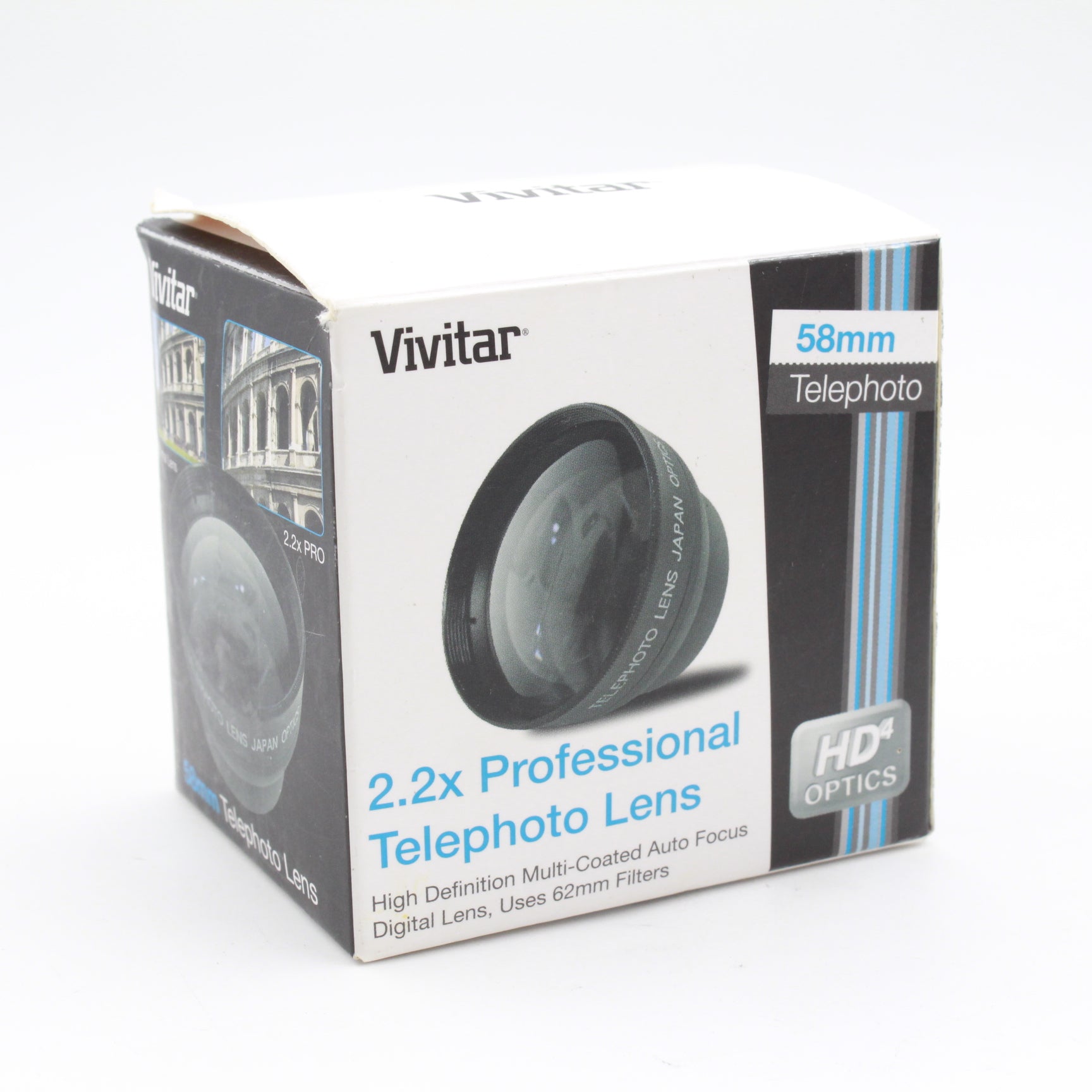 Vivitar 58mm 2.2X Professional Telephoto Lens for HD4 Digital Cameras - High Quality Used Camera Lens for Wildlife & Sports Photography