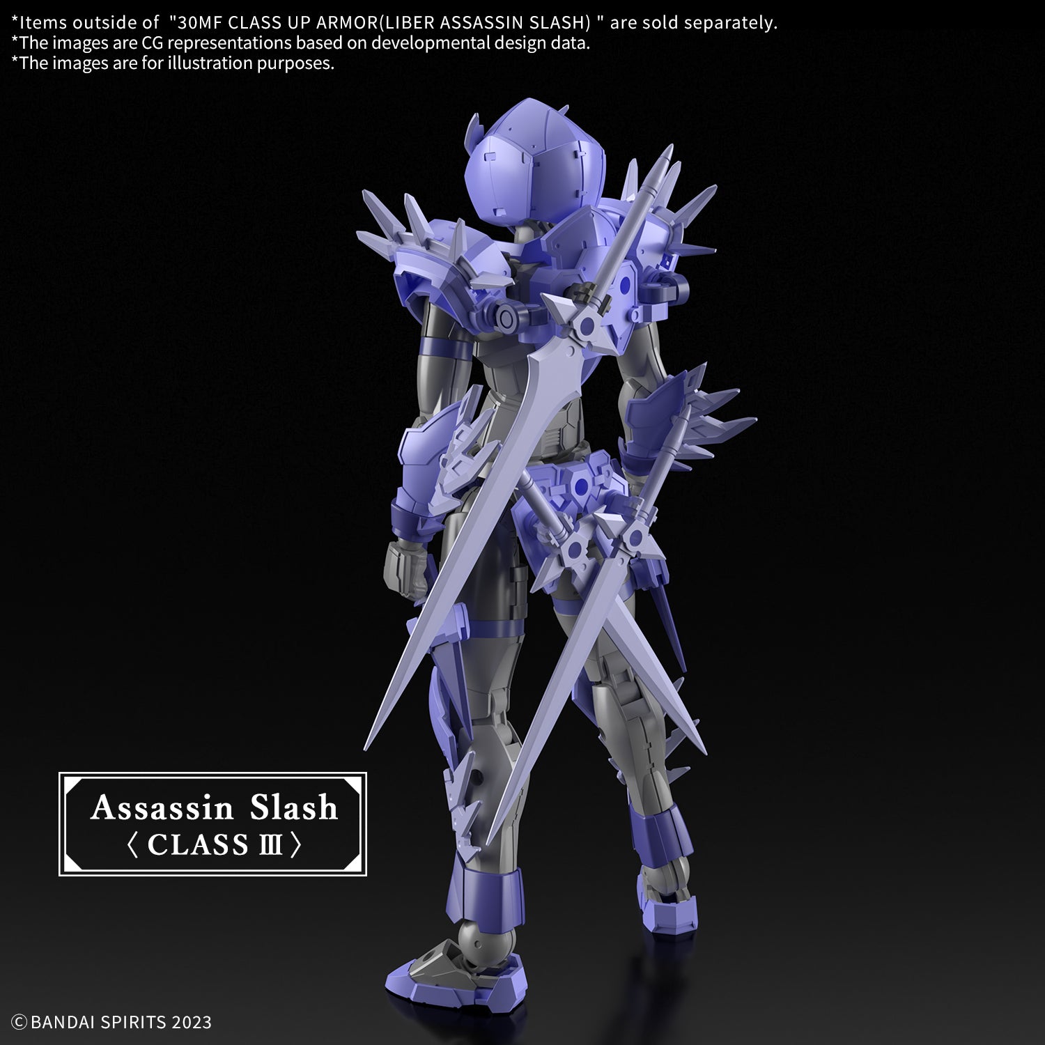 Bandai 30 Minutes Fantasy 30MF A 11 1/144 Scale Class Up Armor (Liber Assassin Slash) Model Kit - Perfect for Anime Collectors & Gundam Builders - Great for Display, Customization & Action Figure Battles
