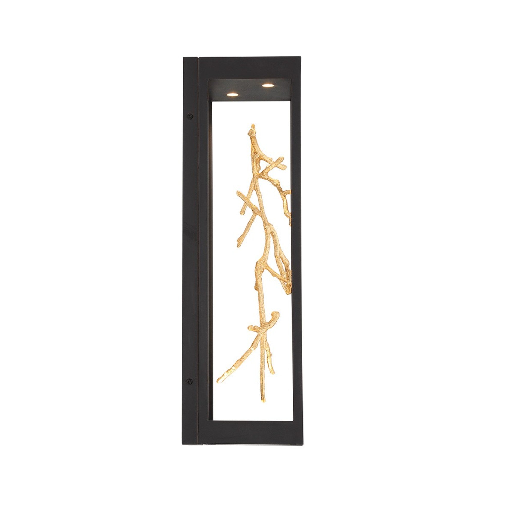 Aerie 20 LED Outdoor Wall Sconce - Gold & Black Finish - Waterproof Exterior Lighting for Patio, Porch, Garden & Entryway