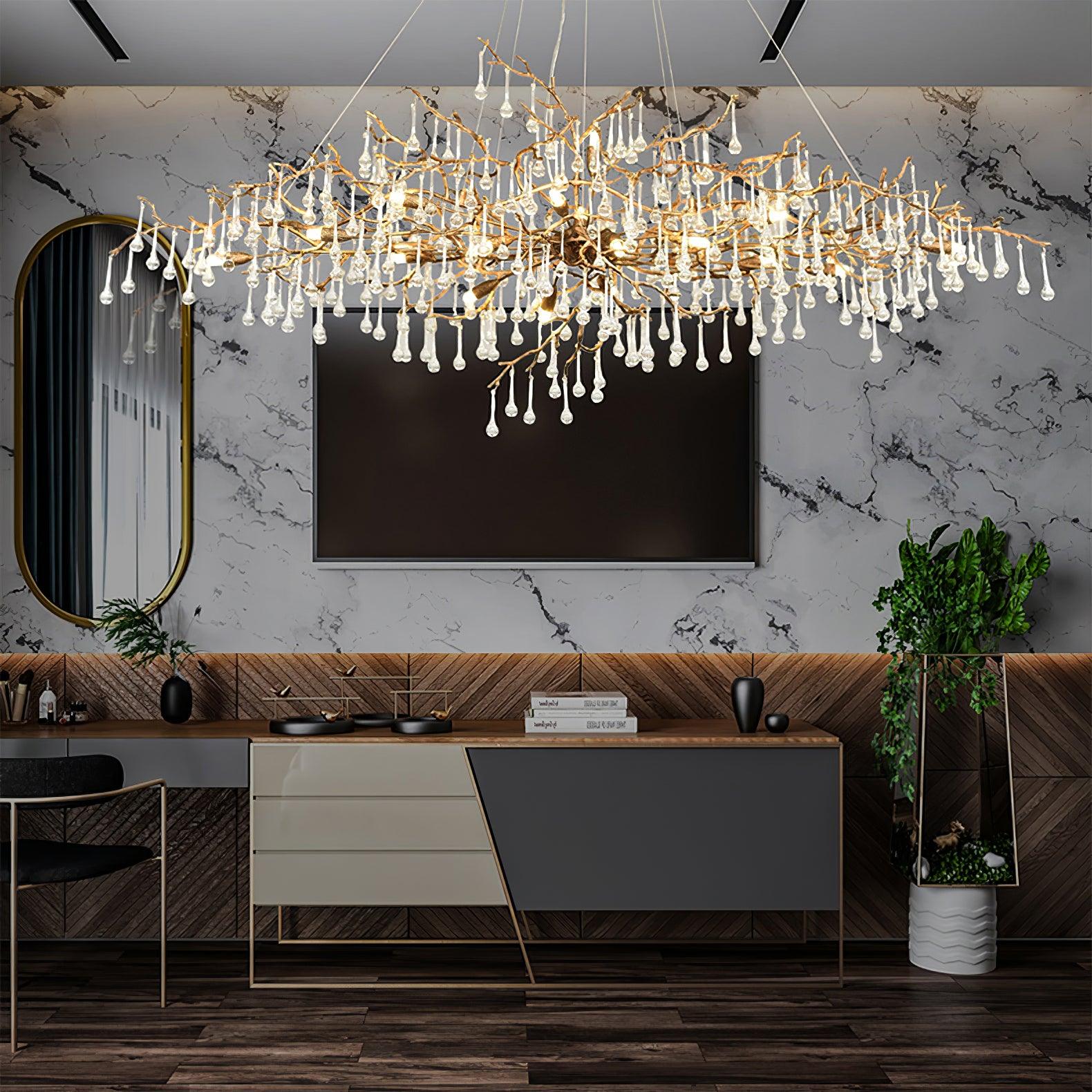 Elegant Bijou Chandelier - Crystal Ceiling Light Fixture for Dining Room, Bedroom & Living Room Decor | Perfect for Home, Wedding & Event Lighting