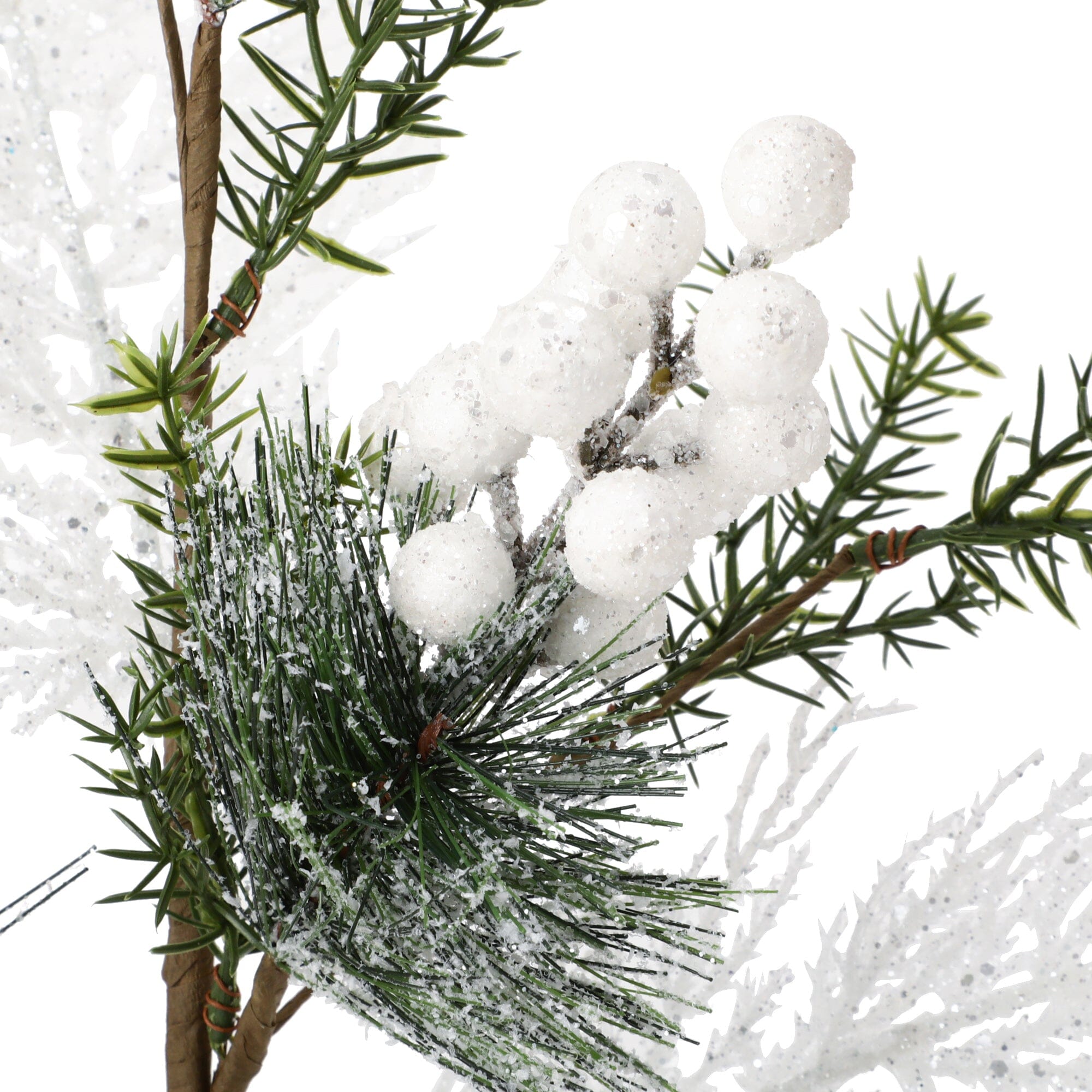 Artificial Fire Tree Plant - Silver Decorative Arrangement for Home, Office, and Wedding Decor