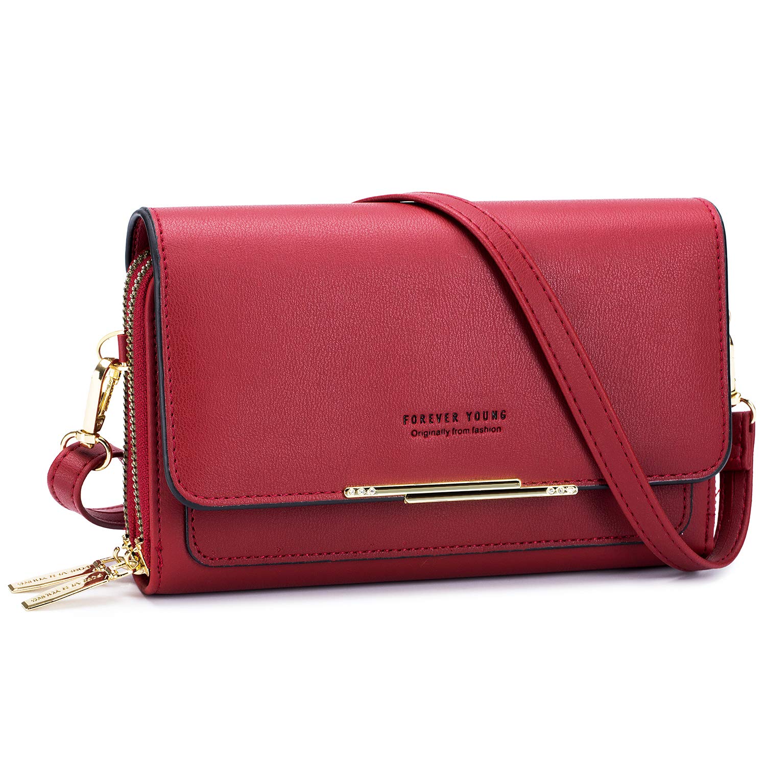 Roulens Women's Small Crossbody Shoulder Bag - Slim Phone Purse with Card Holder & Wallet - Fashionable Handbag for Everyday Use, Travel, and Shopping