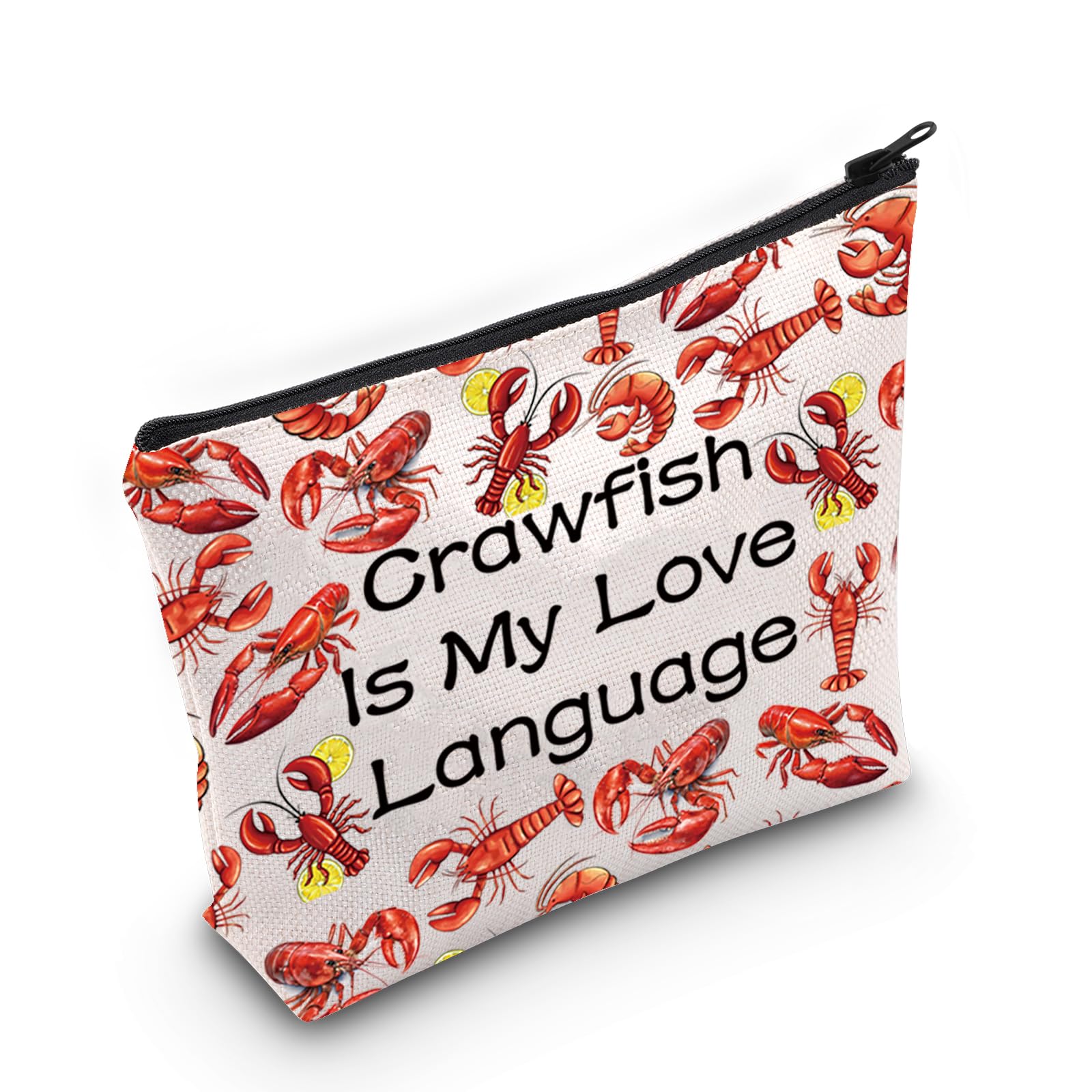 Funny Lobster Makeup Bag with Zipper - Perfect Crawfish Lover Gift for Foodies & Seafood Enthusiasts - Great for Travel, Beach Trips & Everyday Use