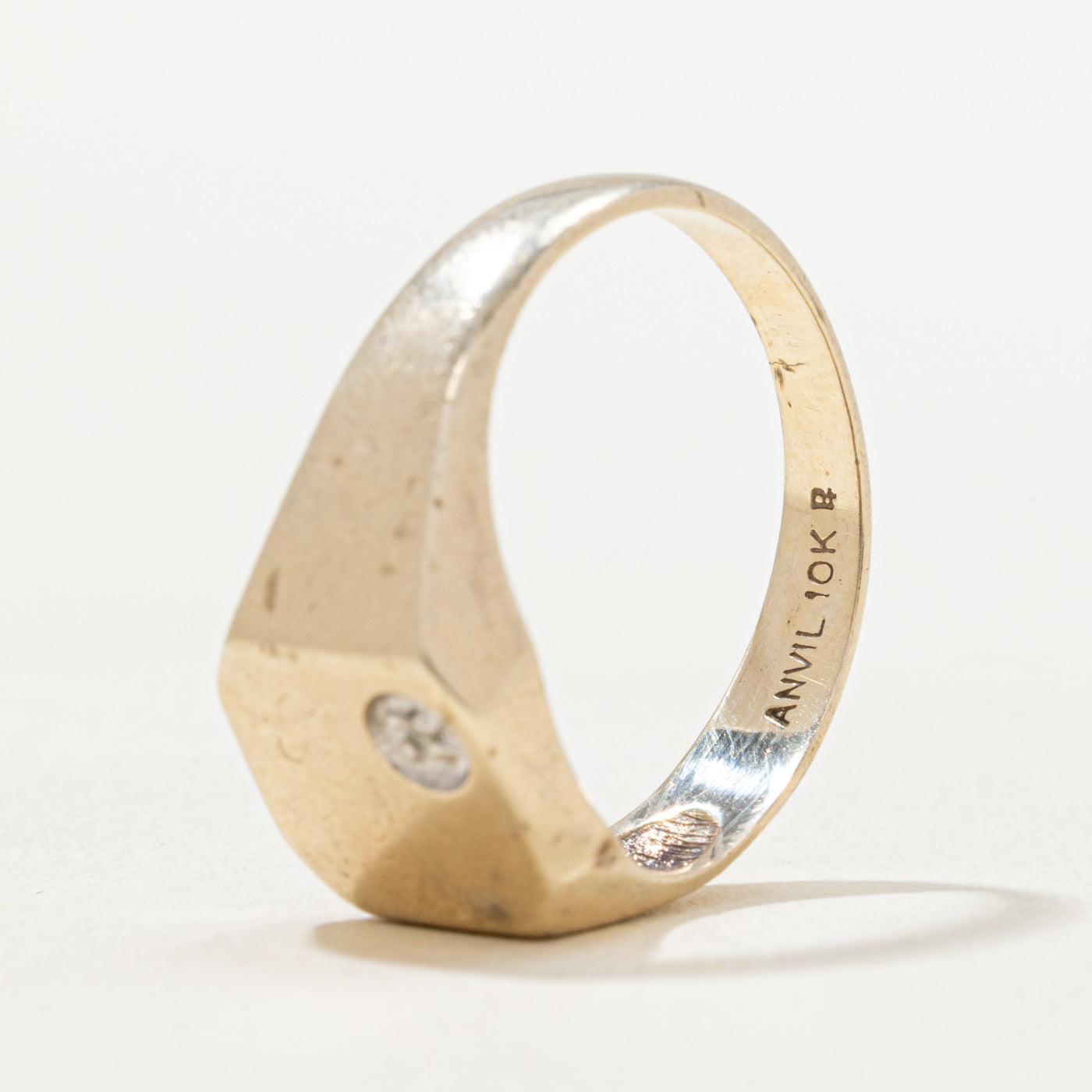 0.005ct Single Stone Diamond 'PH' Initial Signet Ring - Size 8 | Personalized Monogram Jewelry for Women | Perfect for Gifts, Engagements & Everyday Elegance