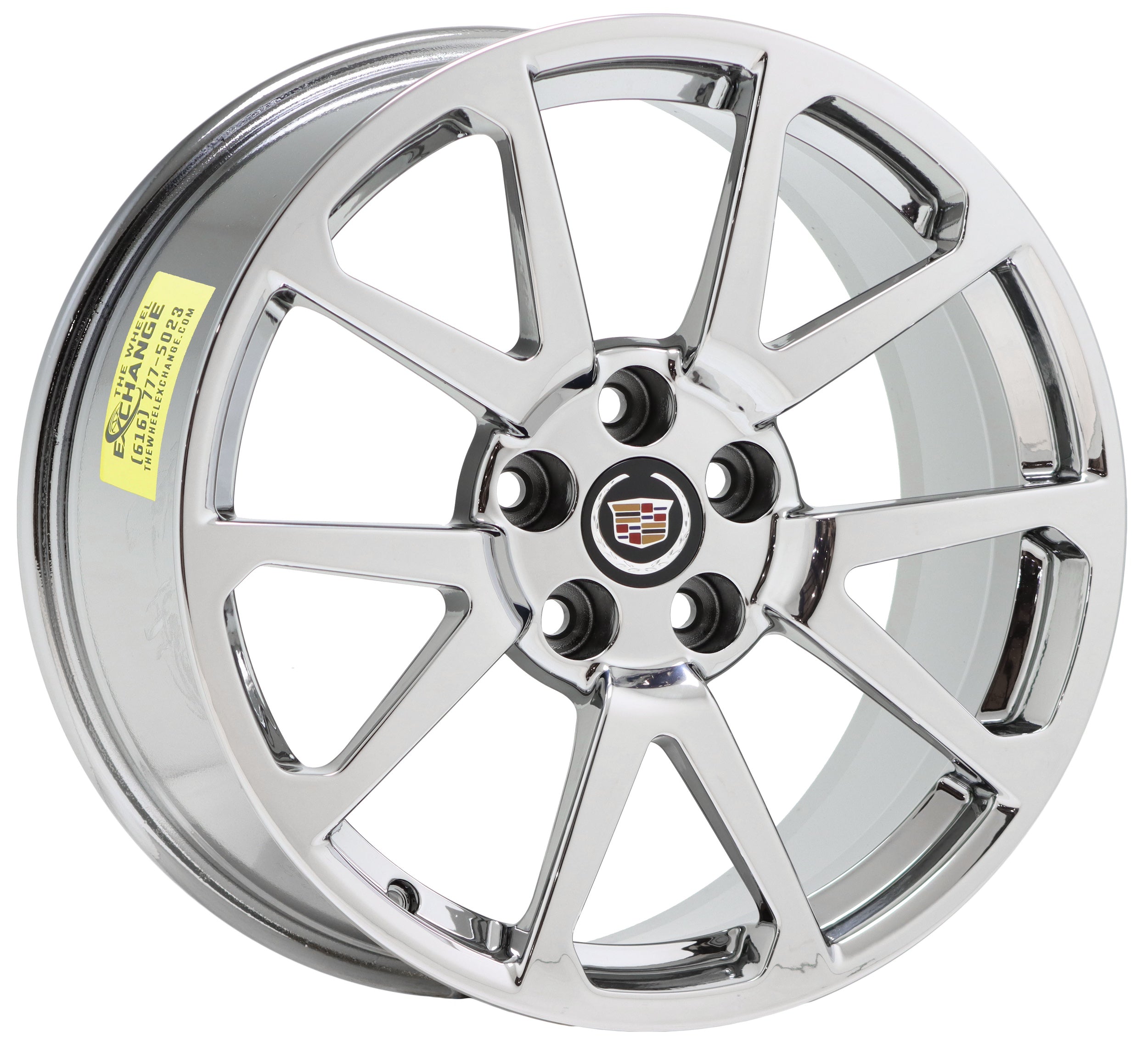 19x9 19x9.5 Cadillac CTS-V Sedan Bright Chrome Wheels Rims 4647 4649 - Replacement for Luxury Car Performance - Perfect for Street Racing & Car Shows
