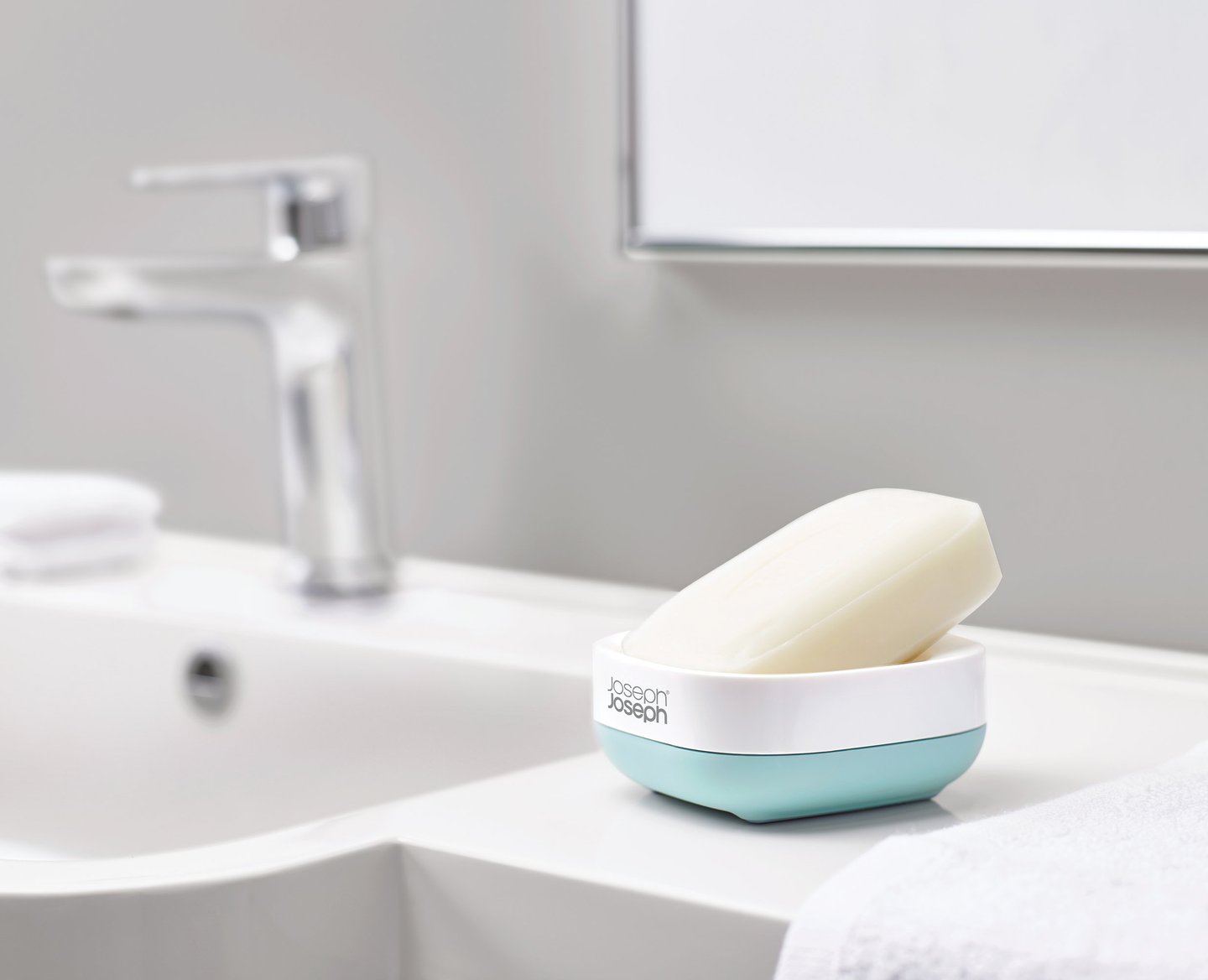 Slim Soap Dish - Non-Slip Bathroom Soap Holder for Shower, Sink, and Countertop - Perfect for Small Spaces and Modern Decor