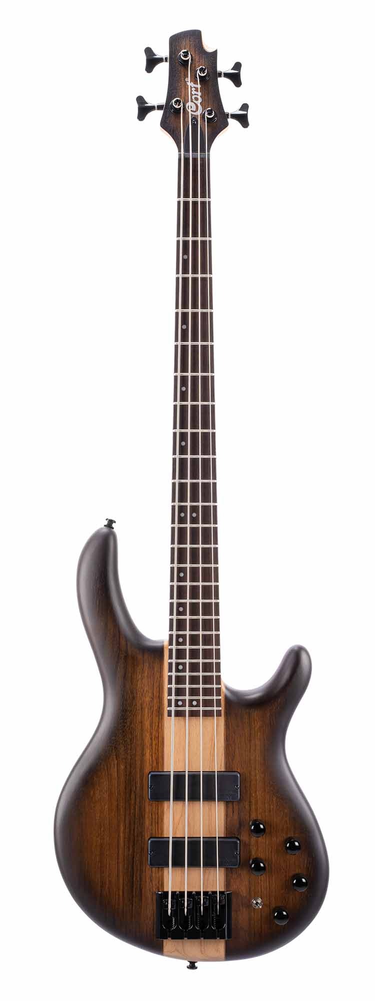 Cort C4 PLUS OVMH ABB Bass Guitar - Antique Brown Burst Finish | Professional Electric Bass for Rock, Jazz & Studio Recording