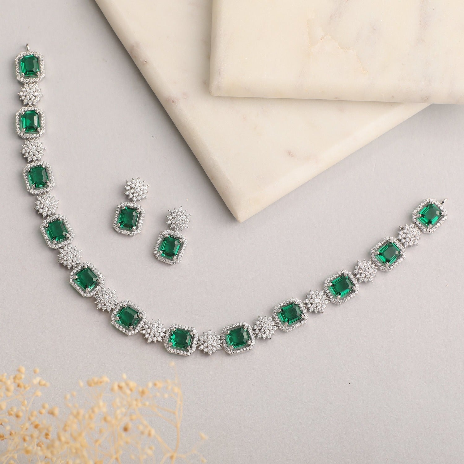 Elegant Silvia CZ Necklace Set for Women - Sparkling Cubic Zirconia Jewelry Gift for Wedding, Party & Special Occasions