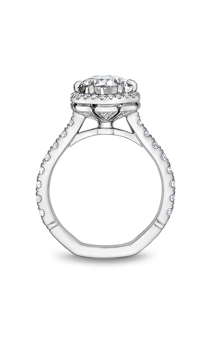 Noam Carver Atelier A001 01A Diamond Engagement Ring - 14K White Gold Solitaire Ring for Women, Perfect Proposal Gift & Wedding Jewelry