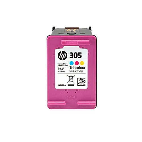 HP 305 Ink Cartridge Combo Pack - 2 Black & 1 Color for DeskJet Printers | Home & Office Use