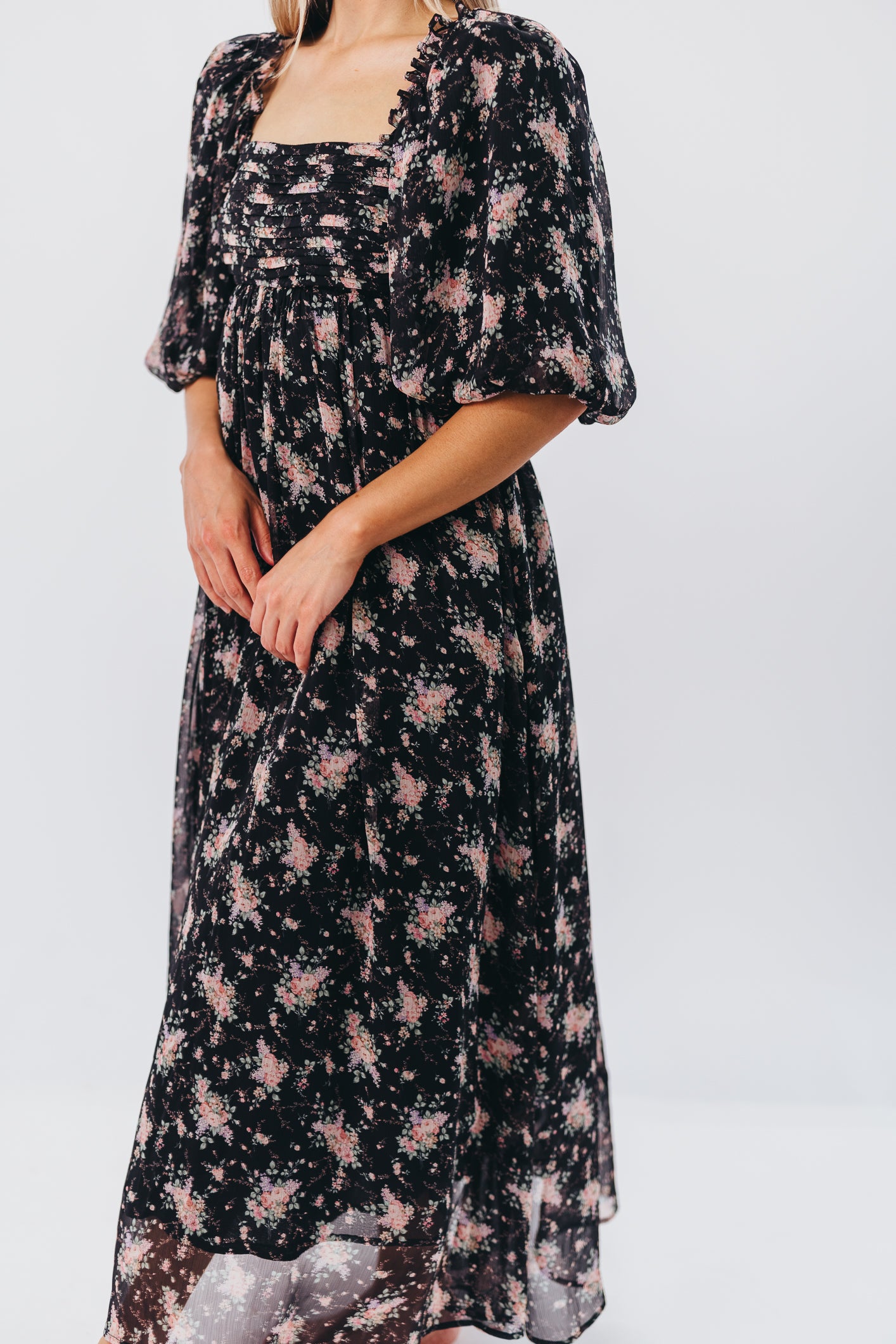 Melody Maxi Dress in Black - Bump Friendly Maternity & Inclusive Sizing (S-3XL) | Perfect for Pregnancy, Nursing, Weddings & Special Occasions