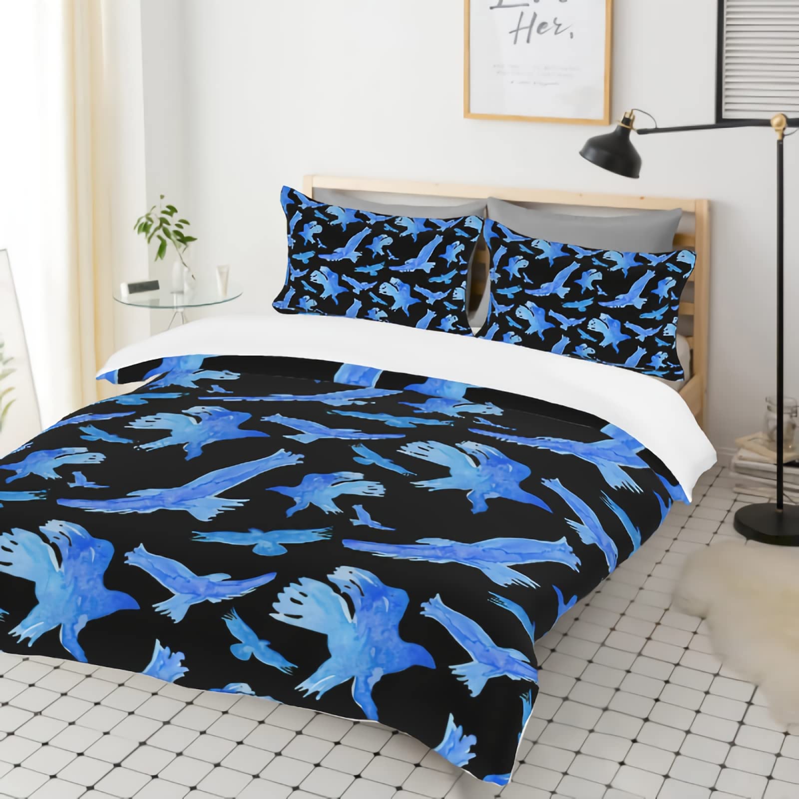 GREDBH Queen Size Eagle Duvet Cover Set - 3 Piece Bedding Set with 2 Pillowcases | 100% Soft Microfiber | Eagle Pattern Design | Perfect for Nature-Themed Bedrooms, Hunting Lodges & Wildlife Decor