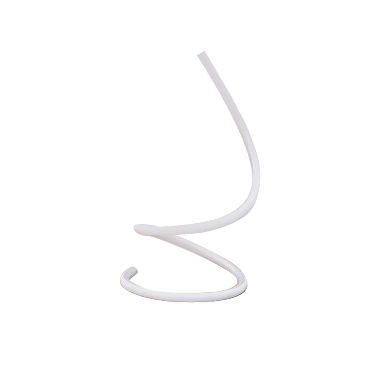Modern Minimalist LED Bedside Lamp - Spiral Acrylic Table Light for Bedroom, Study & Living Room - Eye-Friendly Decorative Lighting (White, One Size) - Perfect for Night Reading & Cozy Ambiance
