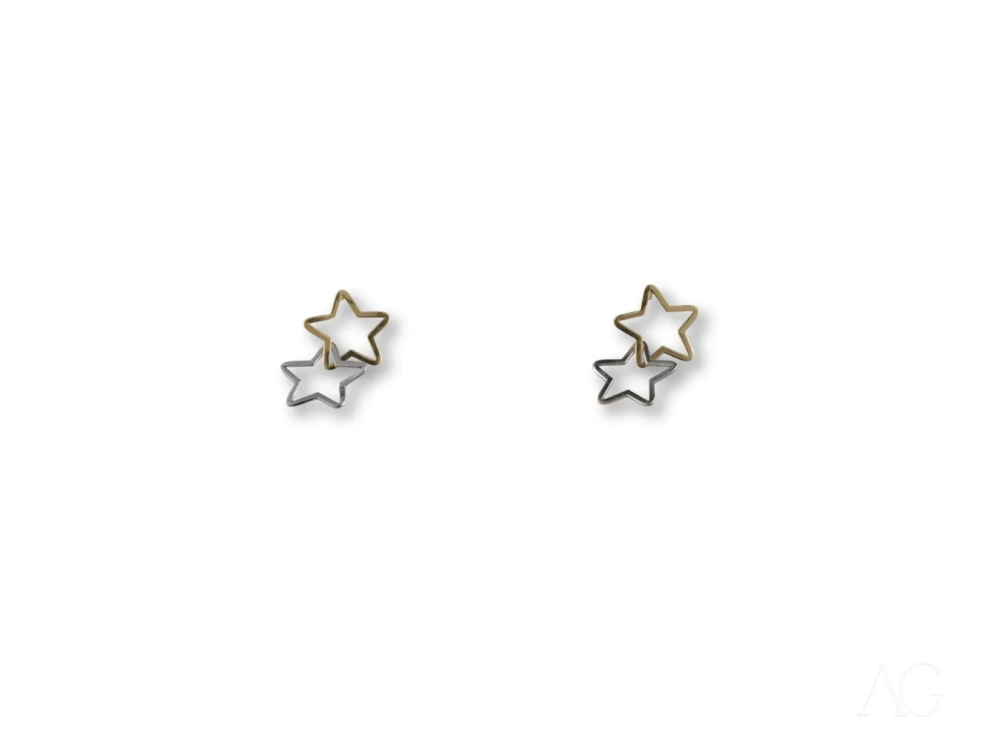 Dual Star Earrings - Elegant & Lightweight Sterling Silver Dangle Earrings for Women, Perfect for Everyday Wear, Parties & Special Occasions