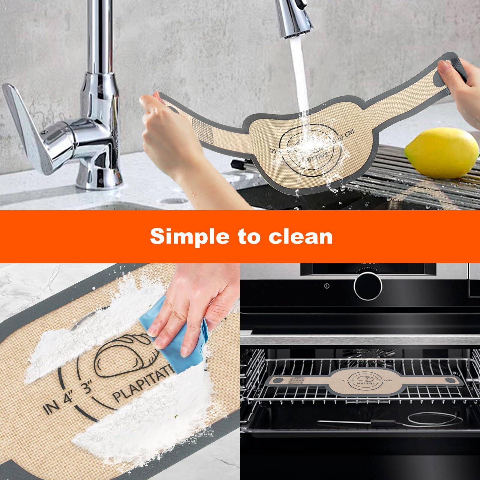 Non-Stick Silicone Bread Sling Dutch Oven Liner - Reusable Oval Baking Mat with Long Handles for Easy Sourdough Transfer (2-Pack, Gray) - Perfect for Artisan Bread Baking, Dutch Oven Cooking & Home Kitchen Use