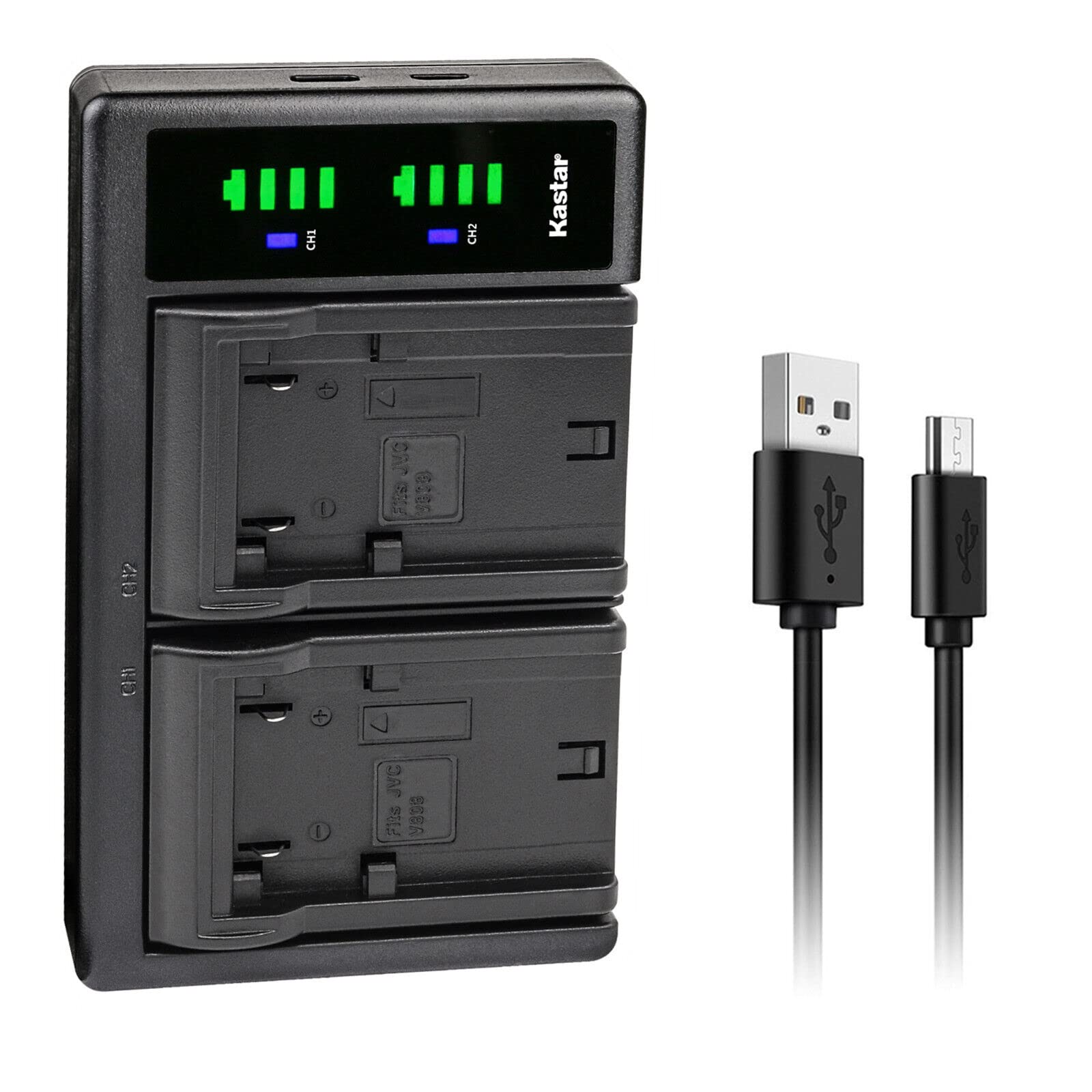 Kastar LTD2 USB Battery Charger Replacement for JVC GR-D720/D721/D725/D726 Series Camcorders - Perfect for Travel, Vlogging & Home Video Recording