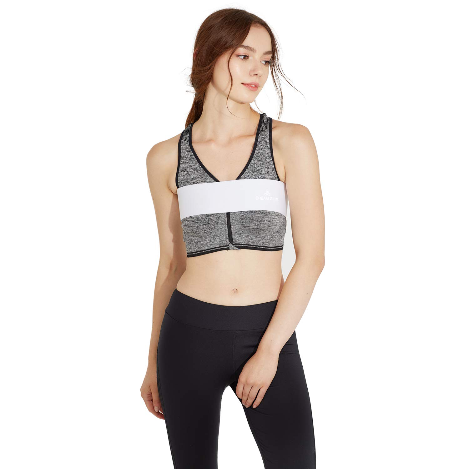 DREAM SLIM No-Bounce Adjustable Sports Bra for Women - High Support Activewear with Extra Breast Support Band - Perfect for Running, Yoga & Gym Workouts