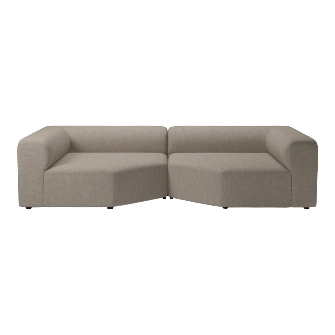 Modern Angle 2 Seater Sofa - Comfortable L-Shaped Loveseat for Small Spaces | Perfect for Apartments, Living Rooms & Office Lounges