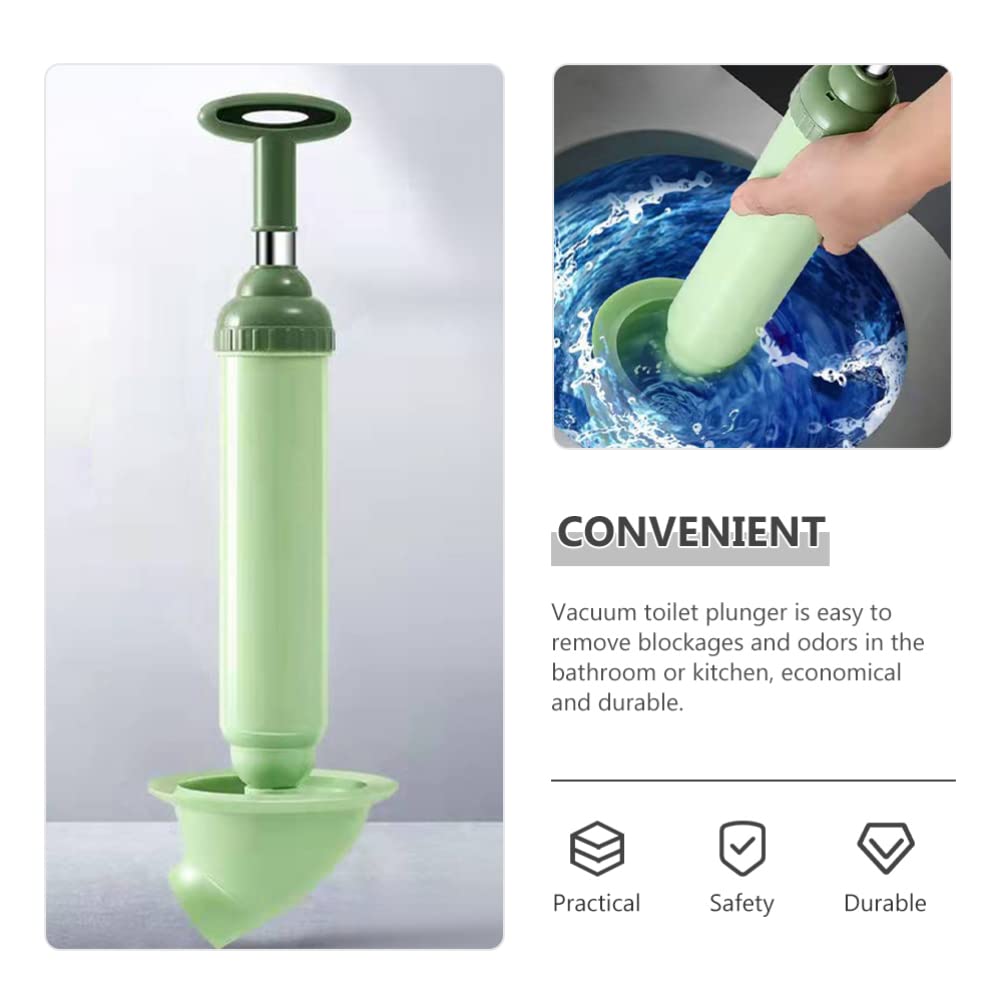 Angoily High Pressure Air Pump Toilet Plunger - Manual Drain Blaster & Clog Remover for Kitchen Sink, Bathroom, Floor Drain - Powerful Pipe Cleaner Tool (Green) - Perfect for Unclogging Toilets, Showers, and Kitchen Drains