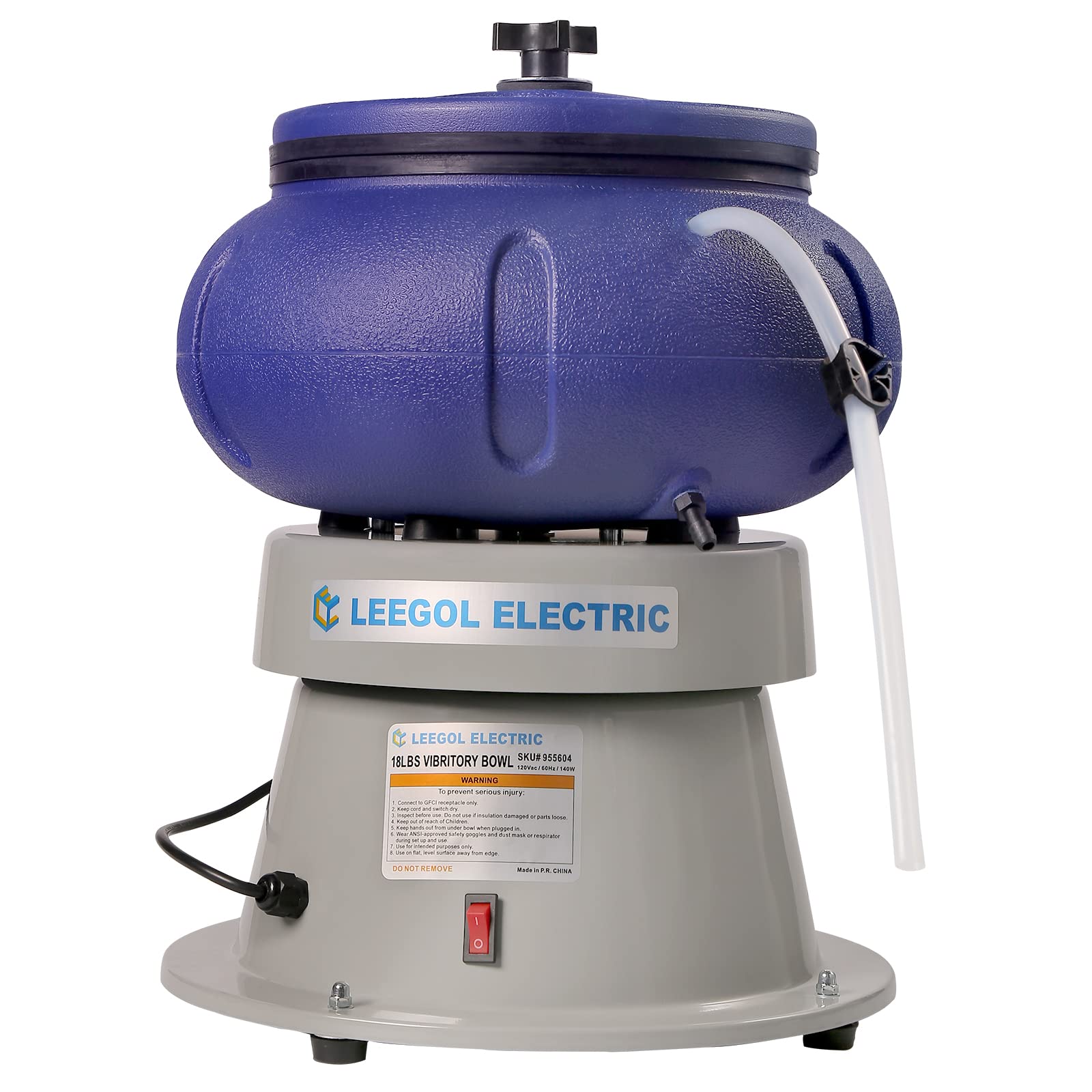 Leegol Electric 18 Lbs Vibratory Tumbler - Professional Metal Polishing Machine for Jewelry, Coins & Automotive Parts | Fast & Quiet Operation for Home Workshops & Small Businesses