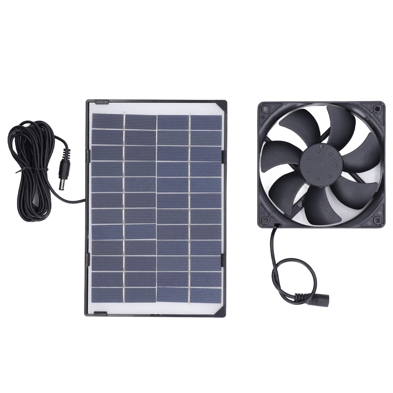 UBERSWEET® 6W 12V Solar Powered Fan - High Efficiency Mini Solar Panel Fan for Greenhouse Ventilation, Cooling & Air Circulation | Perfect for Greenhouses, Sheds, RVs & Outdoor Spaces