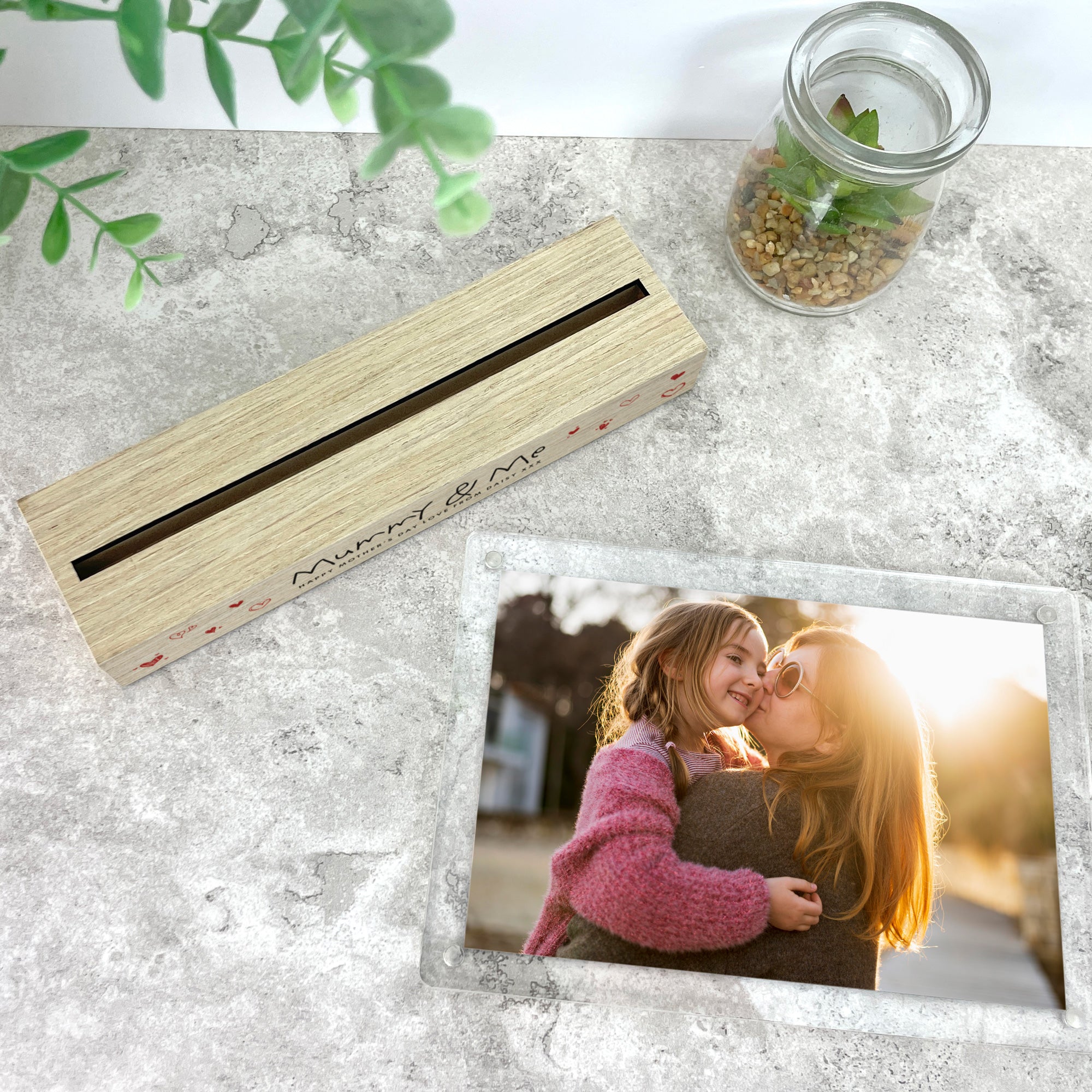 Personalized Kids Handwriting Style Wooden Base 6x4 Photo Frame - Perfect for Children's Room Decor, Nursery Wall Art & Gift for Birthdays, Christmas