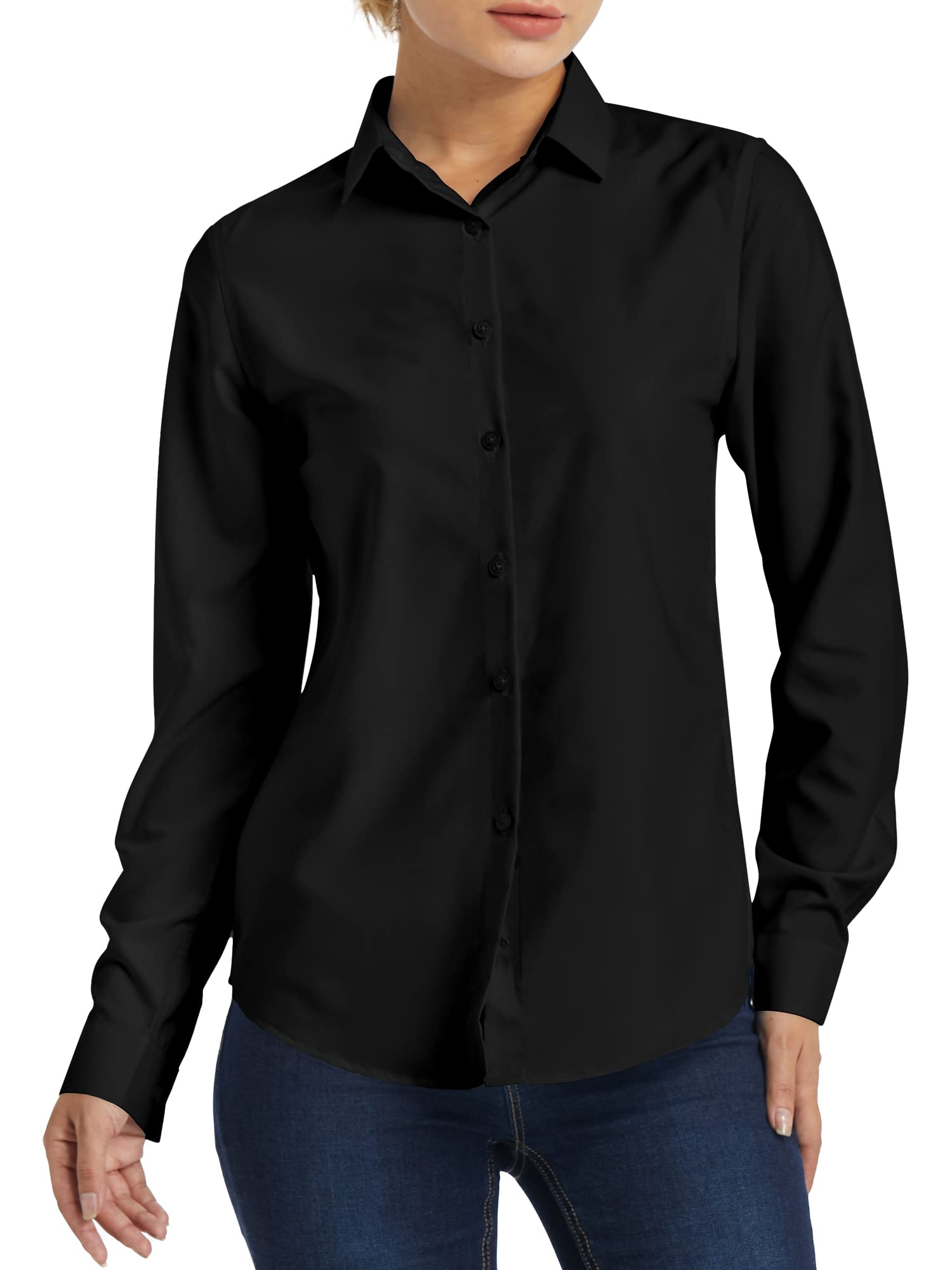 Ruisin Modal Super Soft Women's Button Down Shirts - Formal Work Blouses & Casual Tops for Office, Business Meetings & Everyday Wear