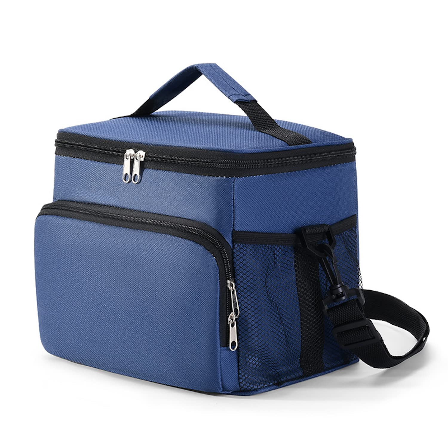 LVEISAN Insulated Lunch Bag for Women & Men - Thermal Reusable Tote with Leakproof Cooler Technology for Office, School, Picnic & Beach - Adjustable Shoulder Strap for Kids & Adults - Perfect for Work Lunches, Outdoor Activities & Travel - Blue