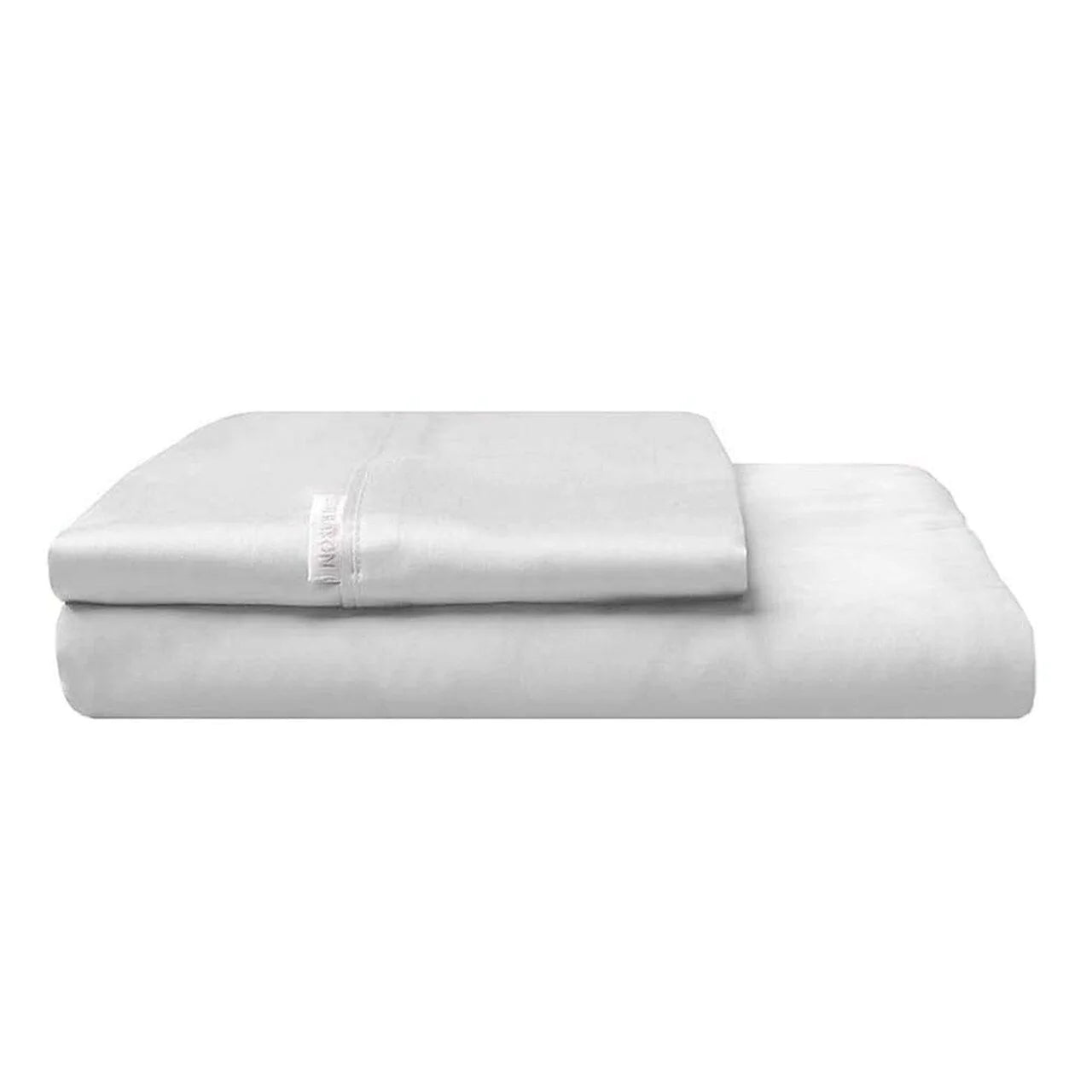 Premium 300TC Cotton Percale Fitted Sheet Set - Silver by Logan & Mason | Soft, Breathable Bedding for Hotels, Guest Rooms & Luxury Home Decor