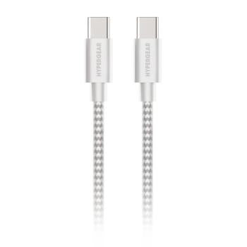 HyperGear 10ft USB-C to USB-C Fast Charging Cable, White - Perfect for Charging Phones, Tablets, and Laptops at Home, Office, or Travel