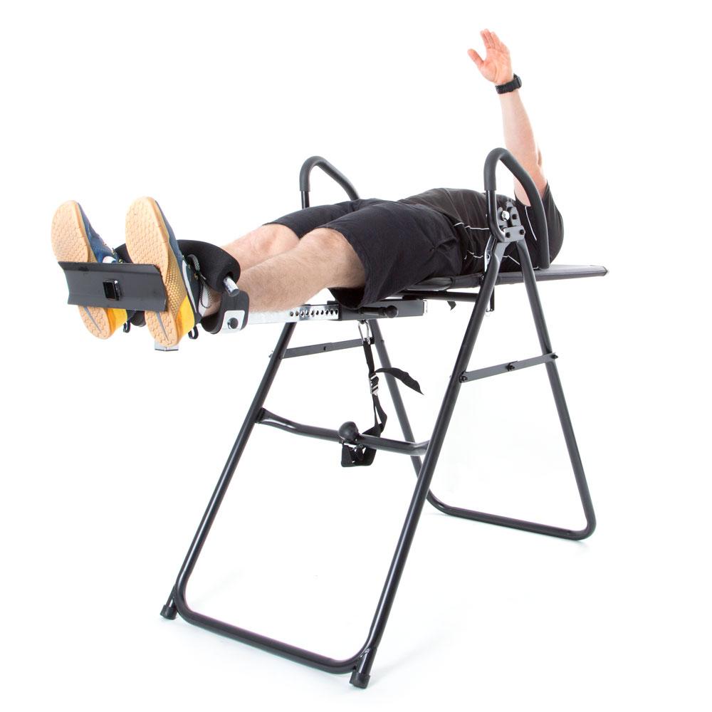 66Fit Professional Inversion Table for Back Pain Relief - Heavy Duty Home Gym Equipment for Spinal Decompression Therapy - Perfect for Yoga, Chiropractic Care & Home Workouts