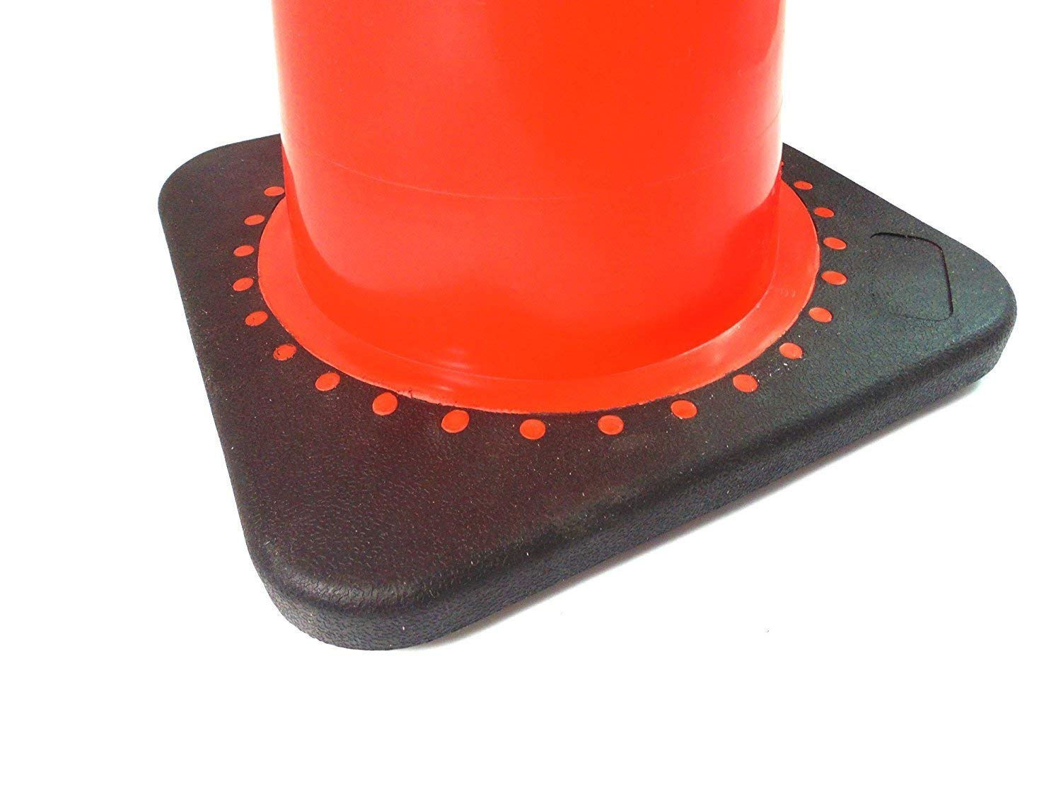 18 Inch PVC Traffic Safety Cones with Black Base - Set of 36 Orange Road Construction Cones for Parking, Events, Sports & Safety Barriers