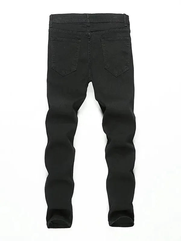 Men's Ripped Skinny Fit Jeans - Stretch Denim Pants for Casual Wear & Night Out | Trendy Distressed Slim Fit Jeans for Men