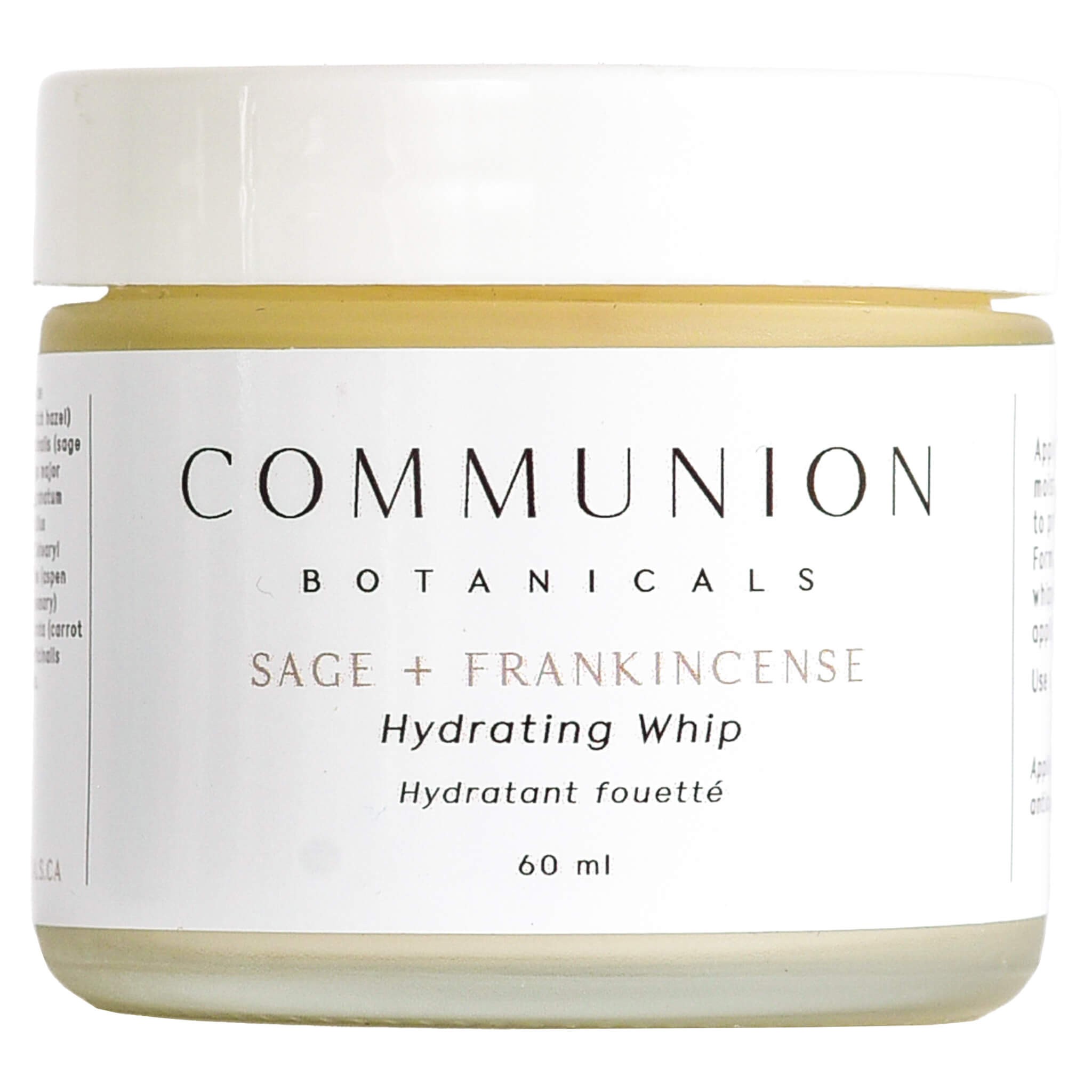 Sage & Frankincense Hydrating Face Whip - Moisturizing Cream for Dry Skin, Natural Skincare for Women & Men - Perfect for Night Routine & Daily Hydration