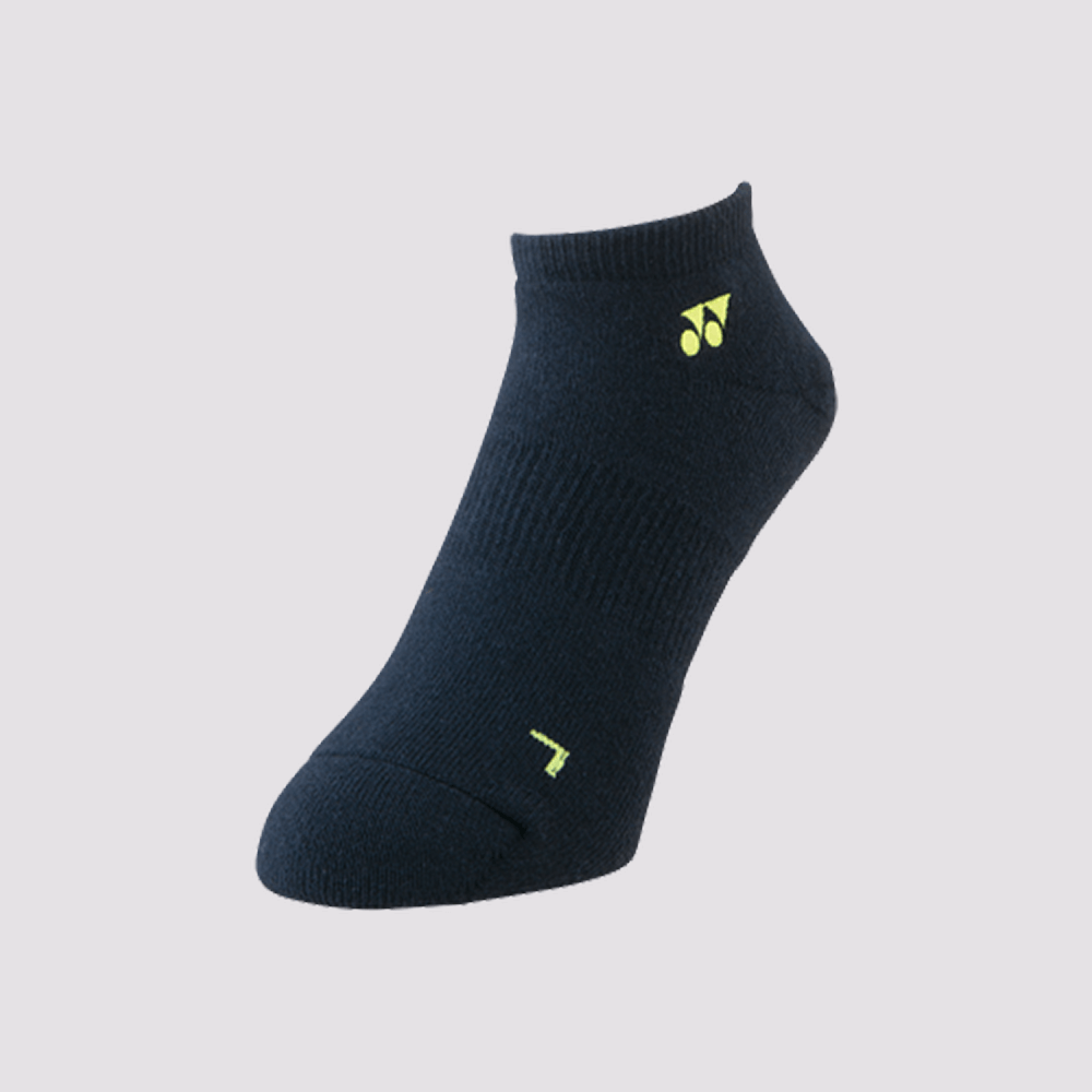 Yonex Sports Low Cut Socks 19121 - Navy/Citrus Green - Breathable Athletic Socks for Running, Tennis & Gym Workouts