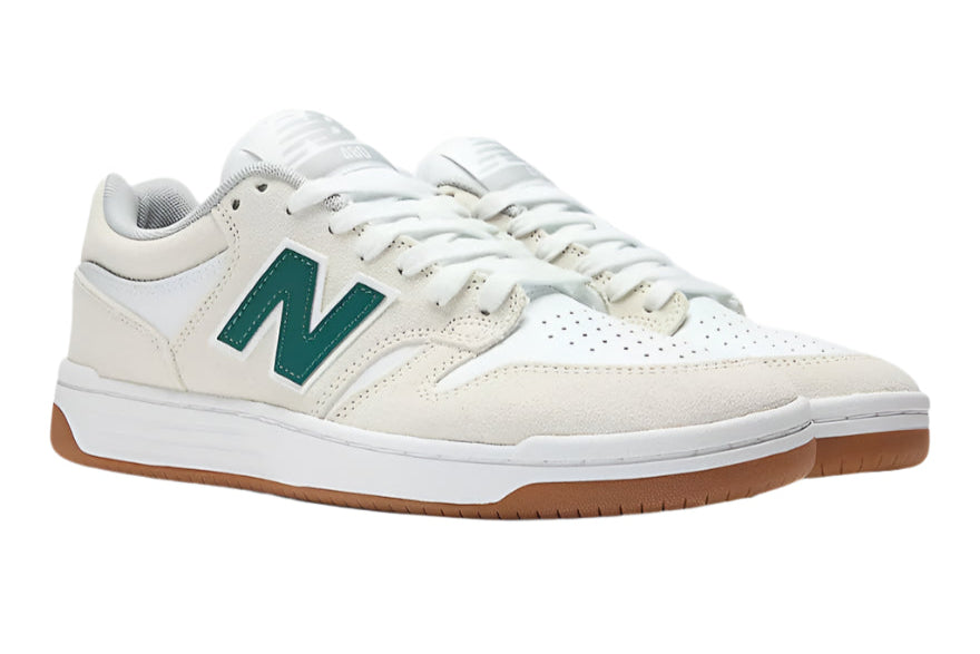 New Balance Numeric 480JDI Skate Shoes - White/Green Wide Width for Men | Comfortable & Durable for Skateboarding & Casual Wear