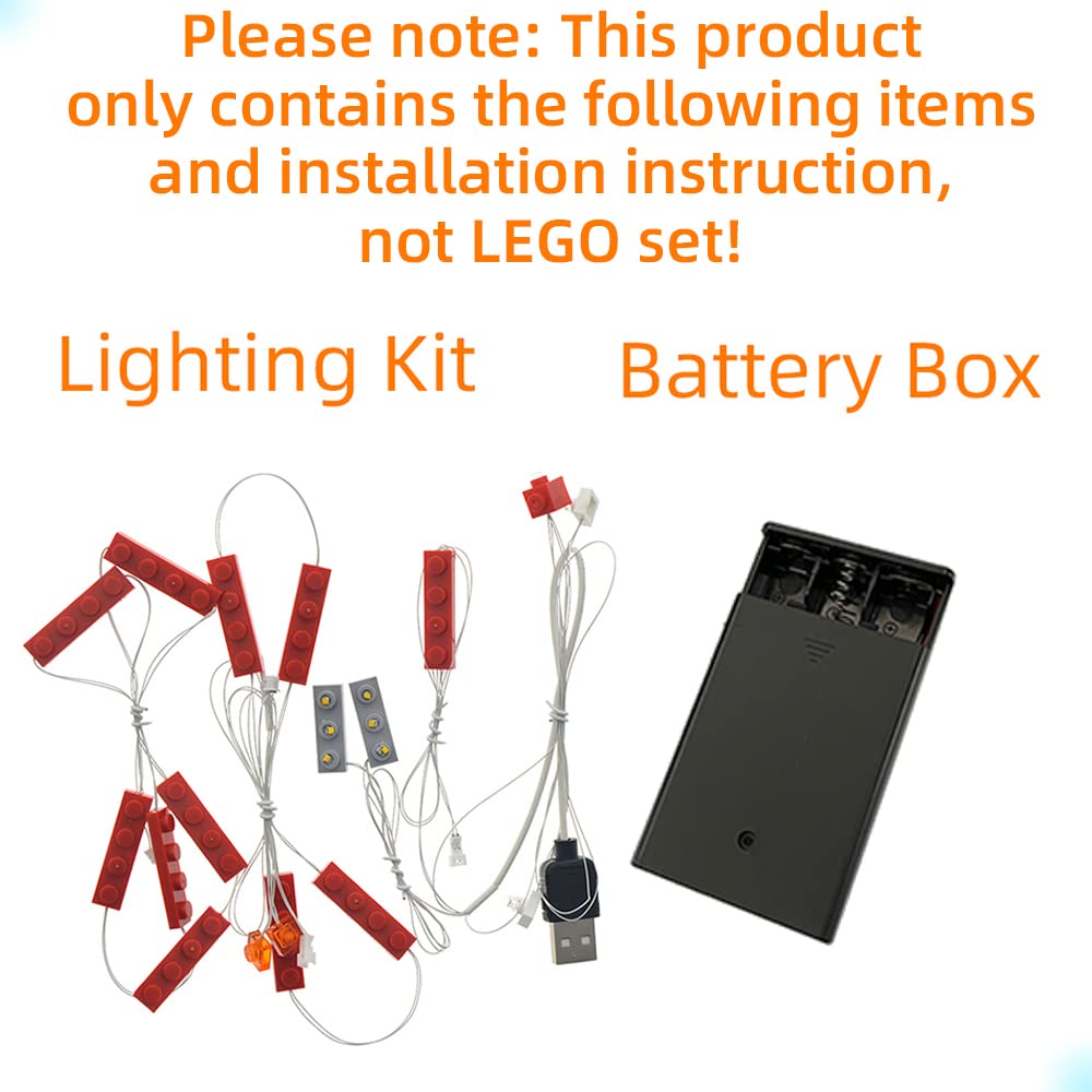 GEAMENT LED Light Kit for London Bus - Compatible with Lego Creator Expert 10258 Building Set (Model Not Included) | DIY Lighting Upgrade for Lego London Bus Display & Nighttime Showcase