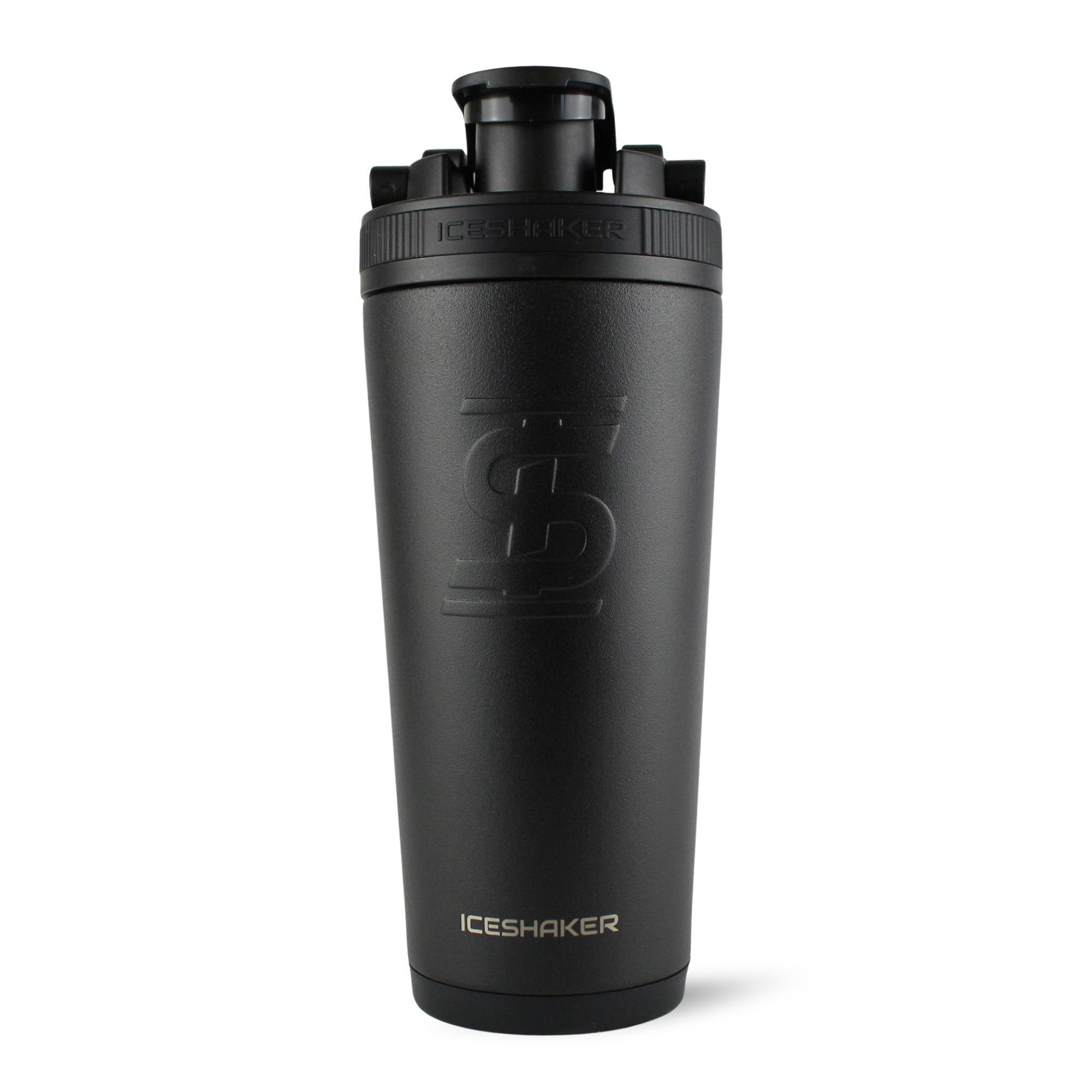 26oz Insulated Stainless Steel Ice Shaker Bottle - Black - Perfect for Gym, Workouts & Outdoor Activities