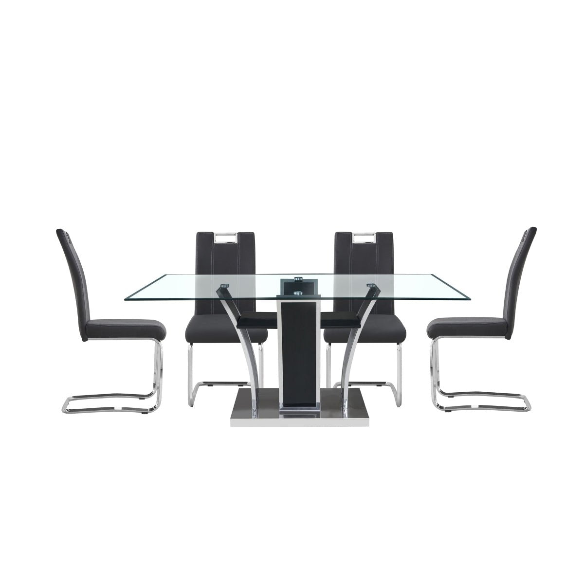 Betmar Modern Dining Table Set - 6 Seater Wooden Kitchen Table with Bench & Chairs - Perfect for Family Meals, Dinner Parties & Small Spaces