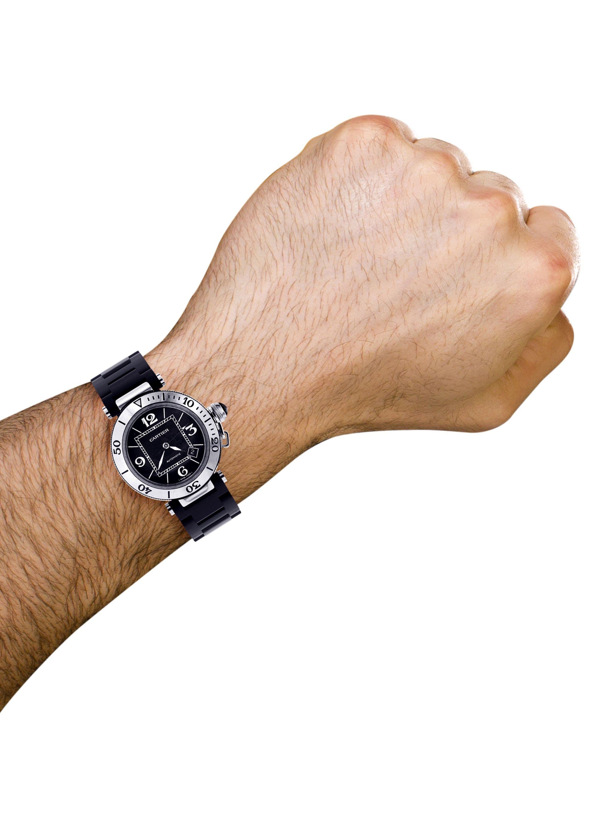 Cartier Pasha Seatimer Men's Watch - 40.5mm Stainless Steel Luxury Chronograph for Diving, Swimming & Formal Occasions