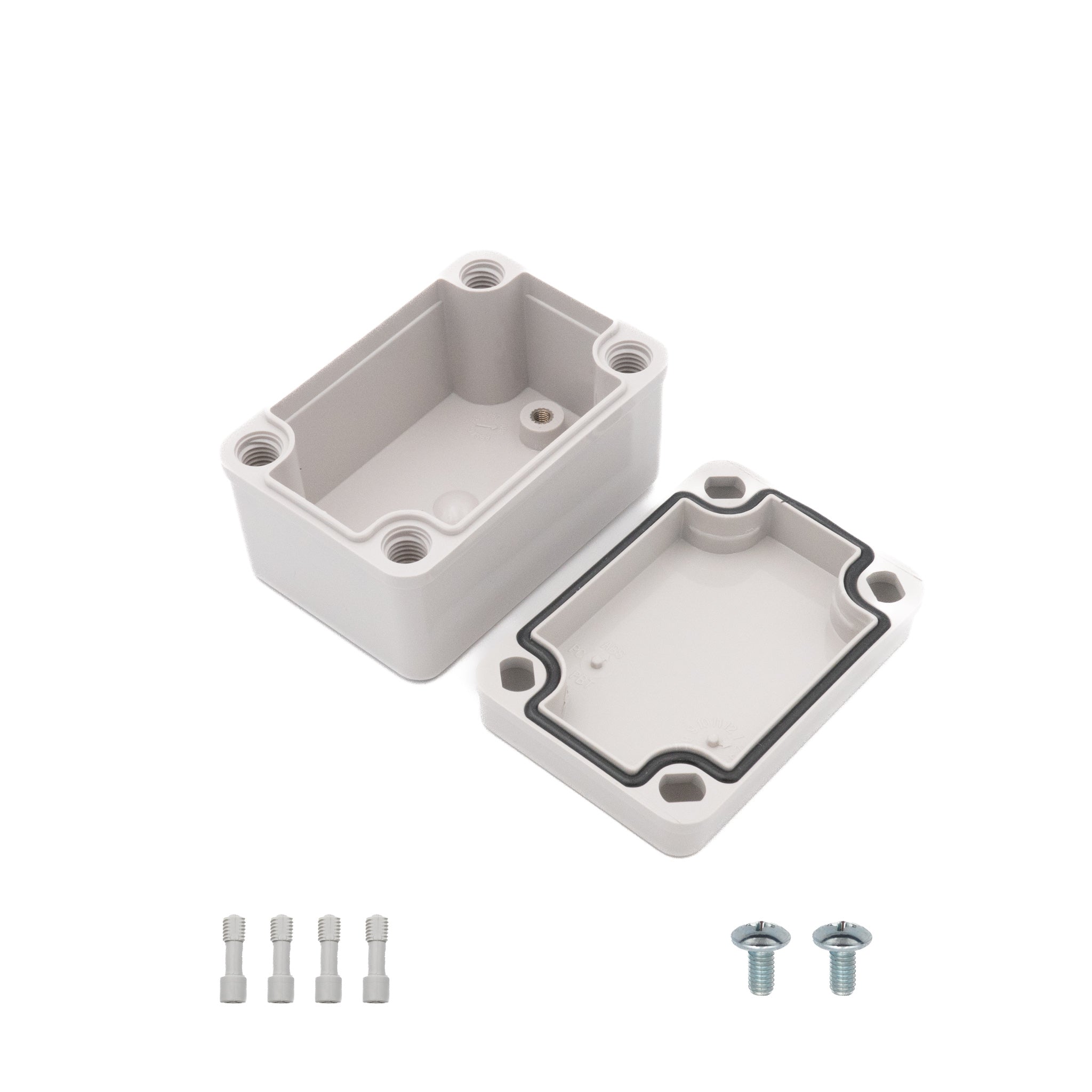 Boxco S Series 2.56 x 3.74 x 2.17 Inches (65x95x55mm) Waterproof Plastic Enclosure - IP67 Rated, IK08 Impact Resistant, Polycarbonate (PC) Grey Case with Screw Mounting - Ideal for Outdoor Electronics, Industrial Equipment & DIY Projects
