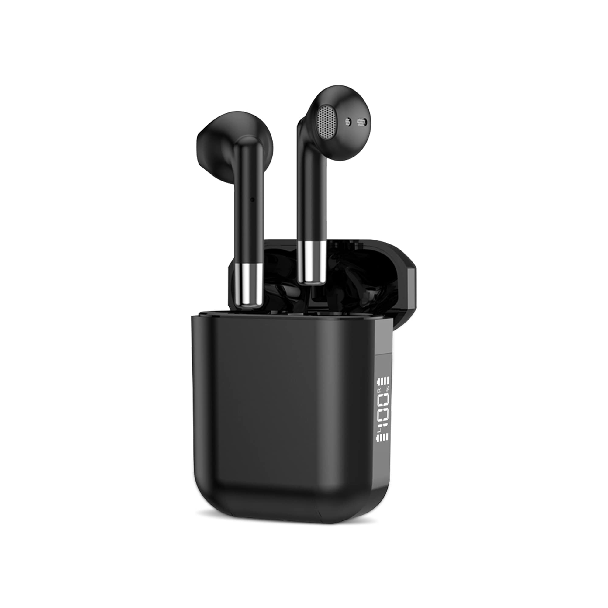 VENCO AP19 True Wireless Bluetooth Earbuds with LED Display - Bluetooth 5.0 Wireless Earphones for iPhone & Android, Touch Control, USB Charging Case, Perfect for Gym, Running, Commuting & Travel